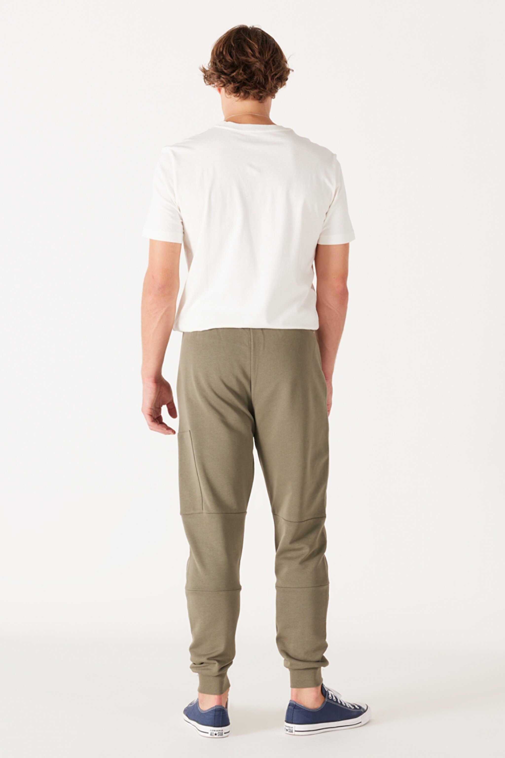 Regular Fit Normal Kesim %100 Pamuk Haki Jogger Eşofman Altı - Khaki-W222104801 (görsel 7)