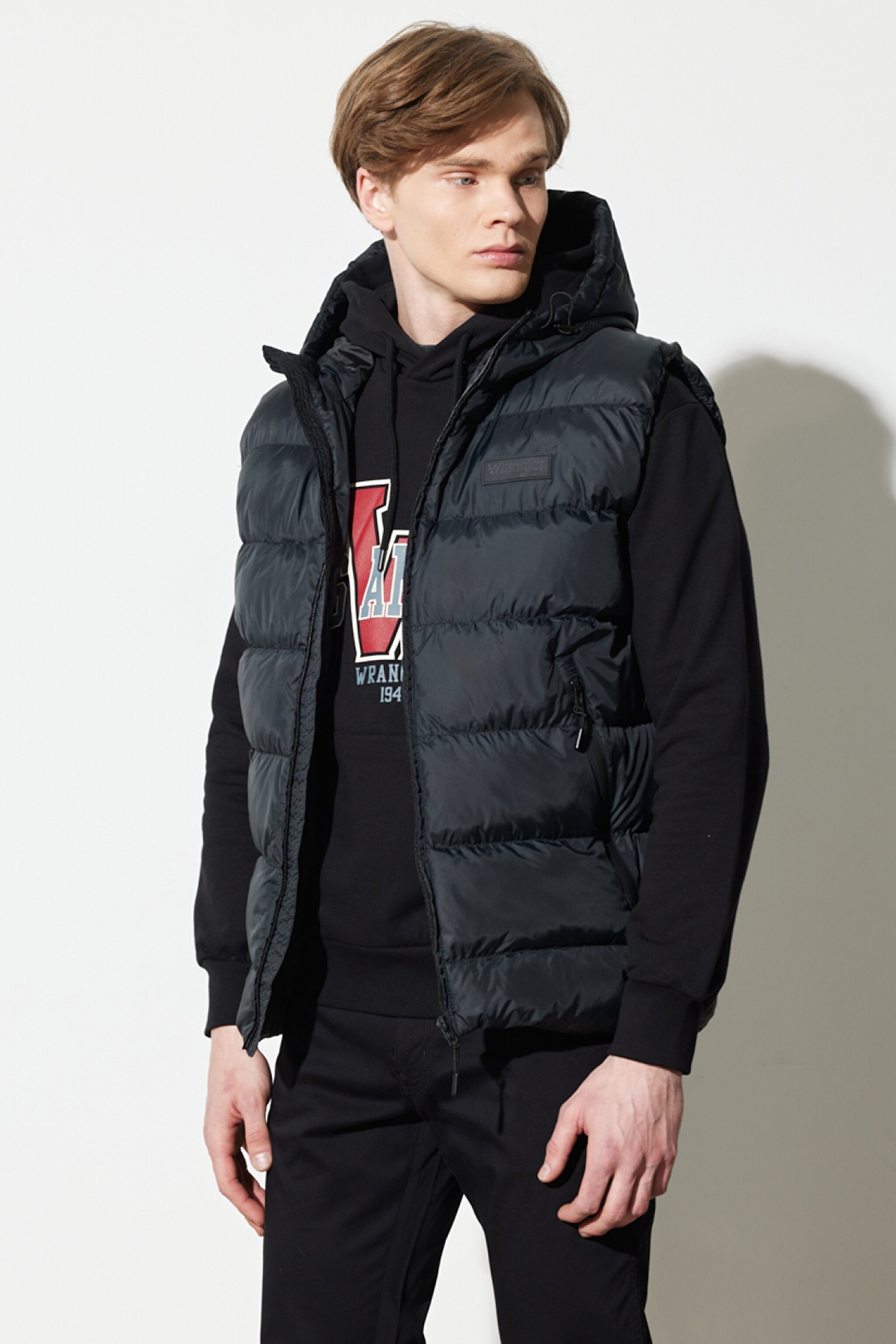 Regular Fit Normal Kesim Siyah Şişme Yelek - Black-W222371001 (görsel 3)