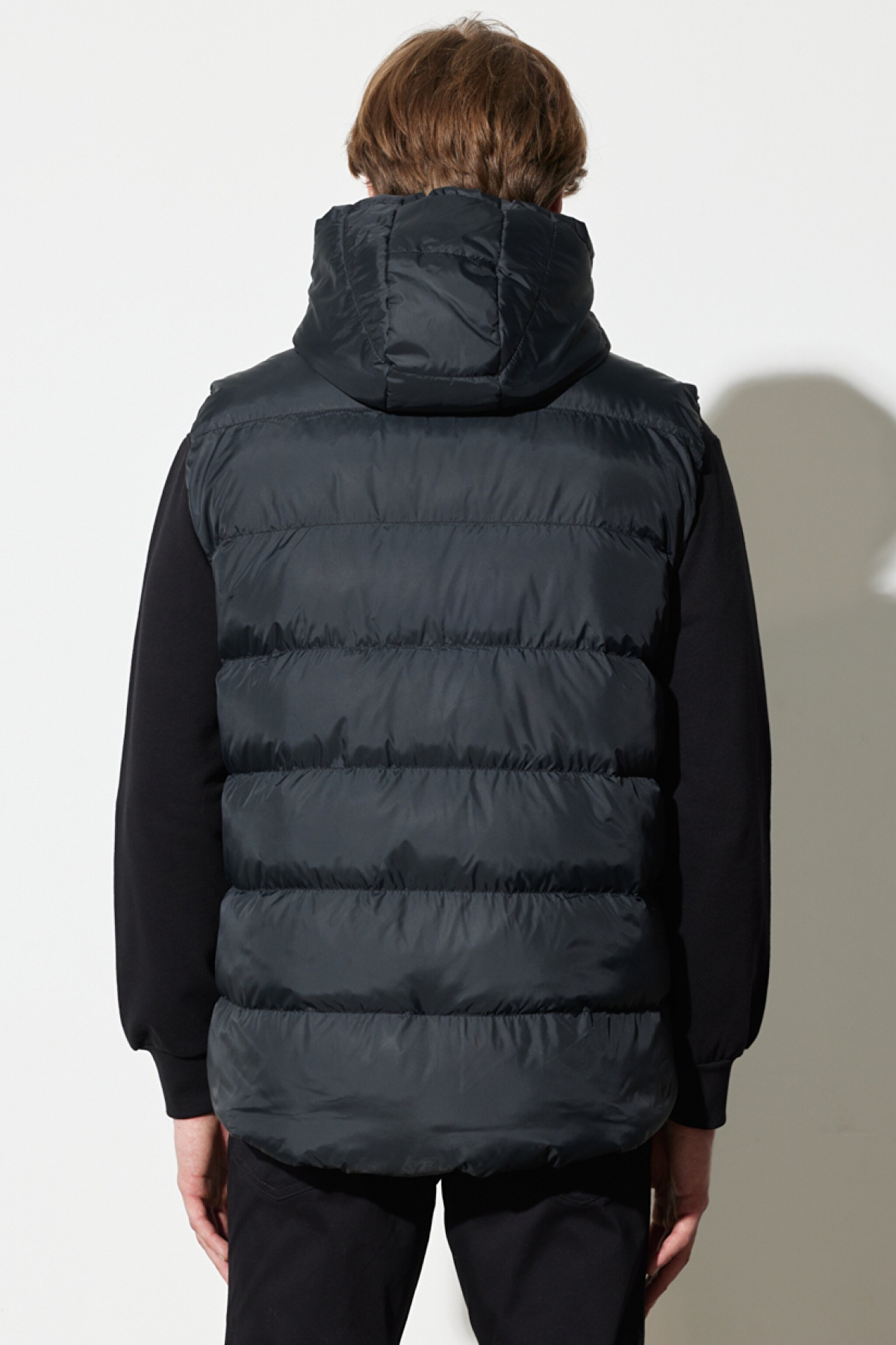 Regular Fit Normal Kesim Siyah Şişme Yelek - Black-W222371001 (görsel 8)