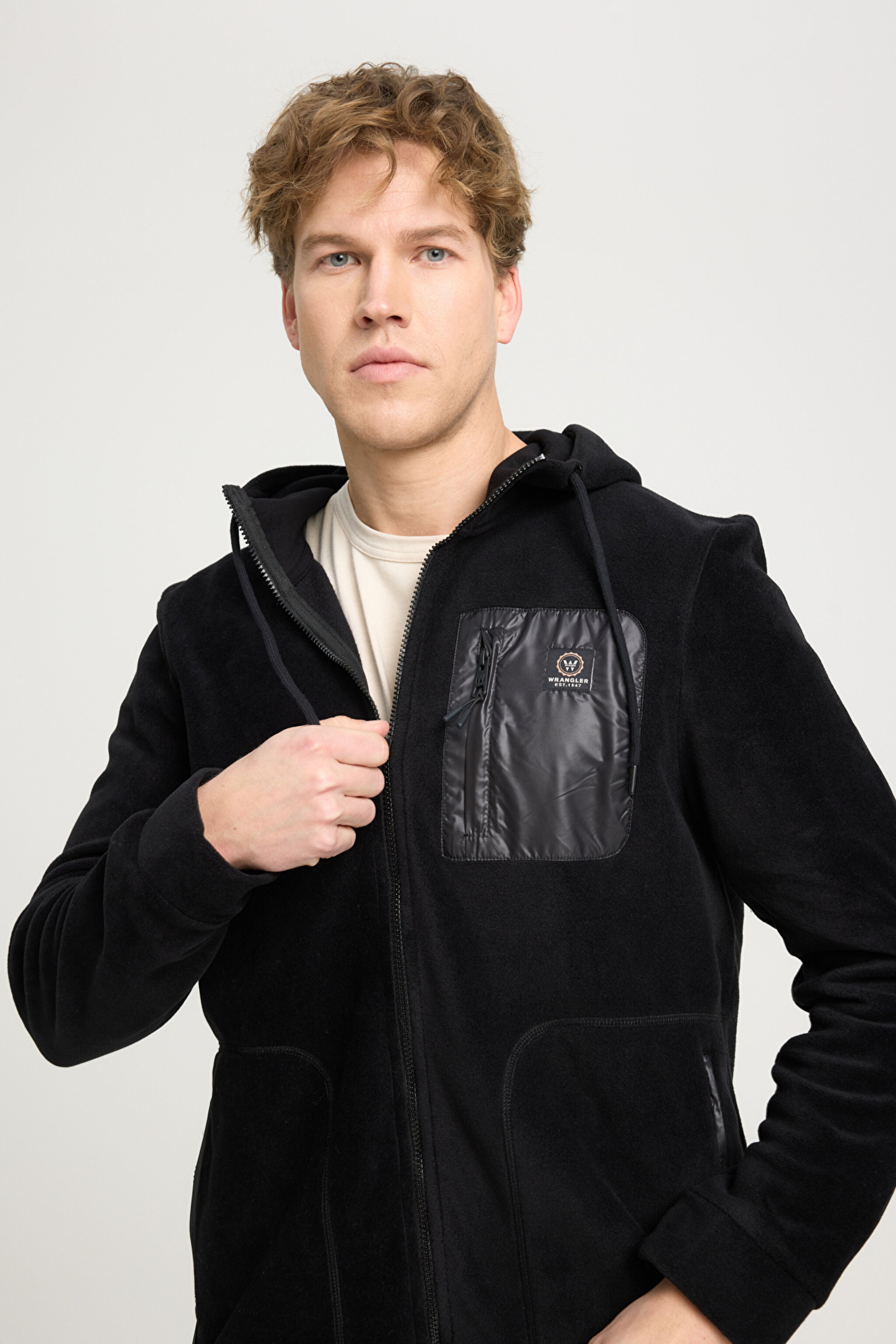 Regular Fit Normal Kesim Siyah Sherpa Ceket
