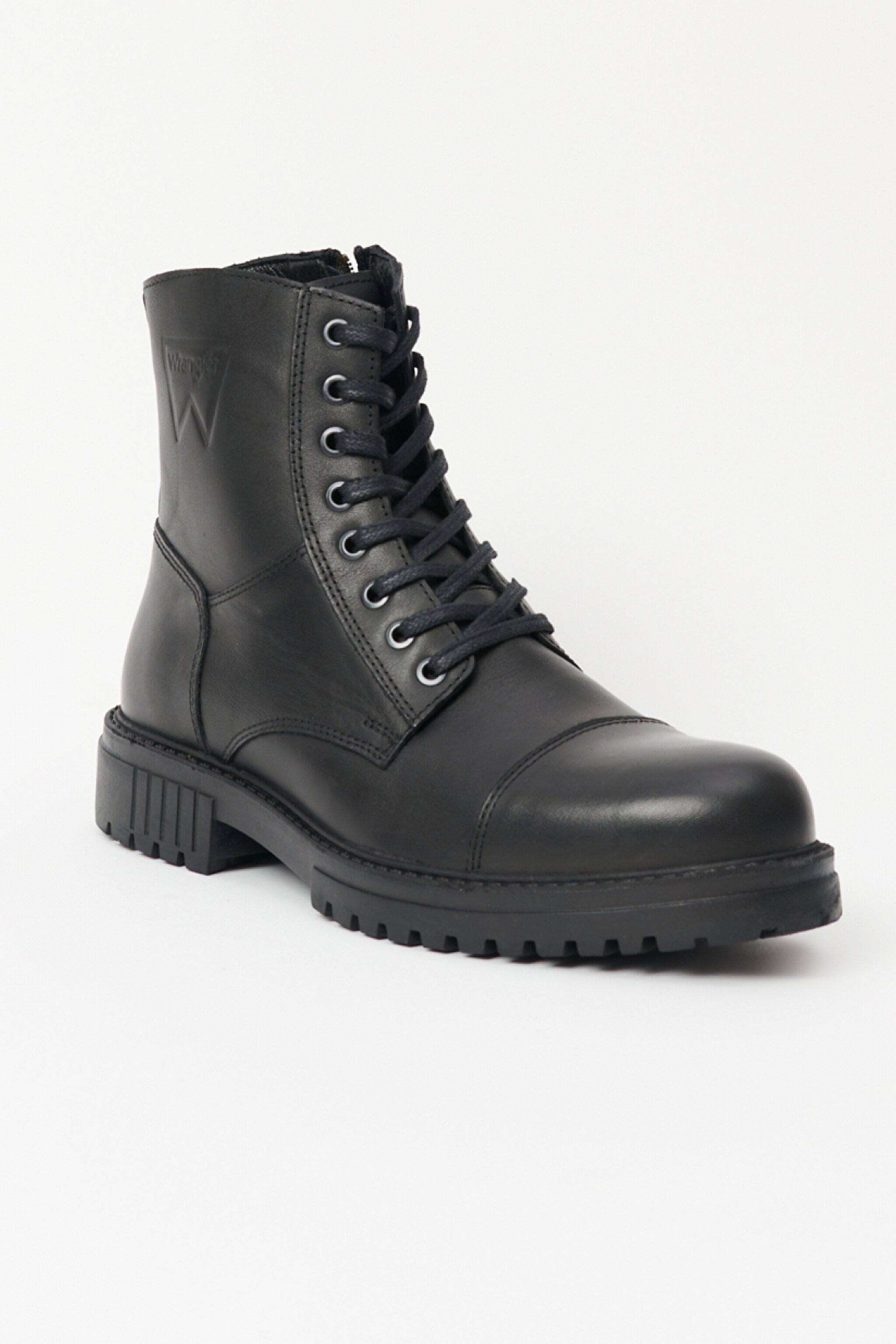 %100 Deri Siyah Postal Bot - Black-W222520001