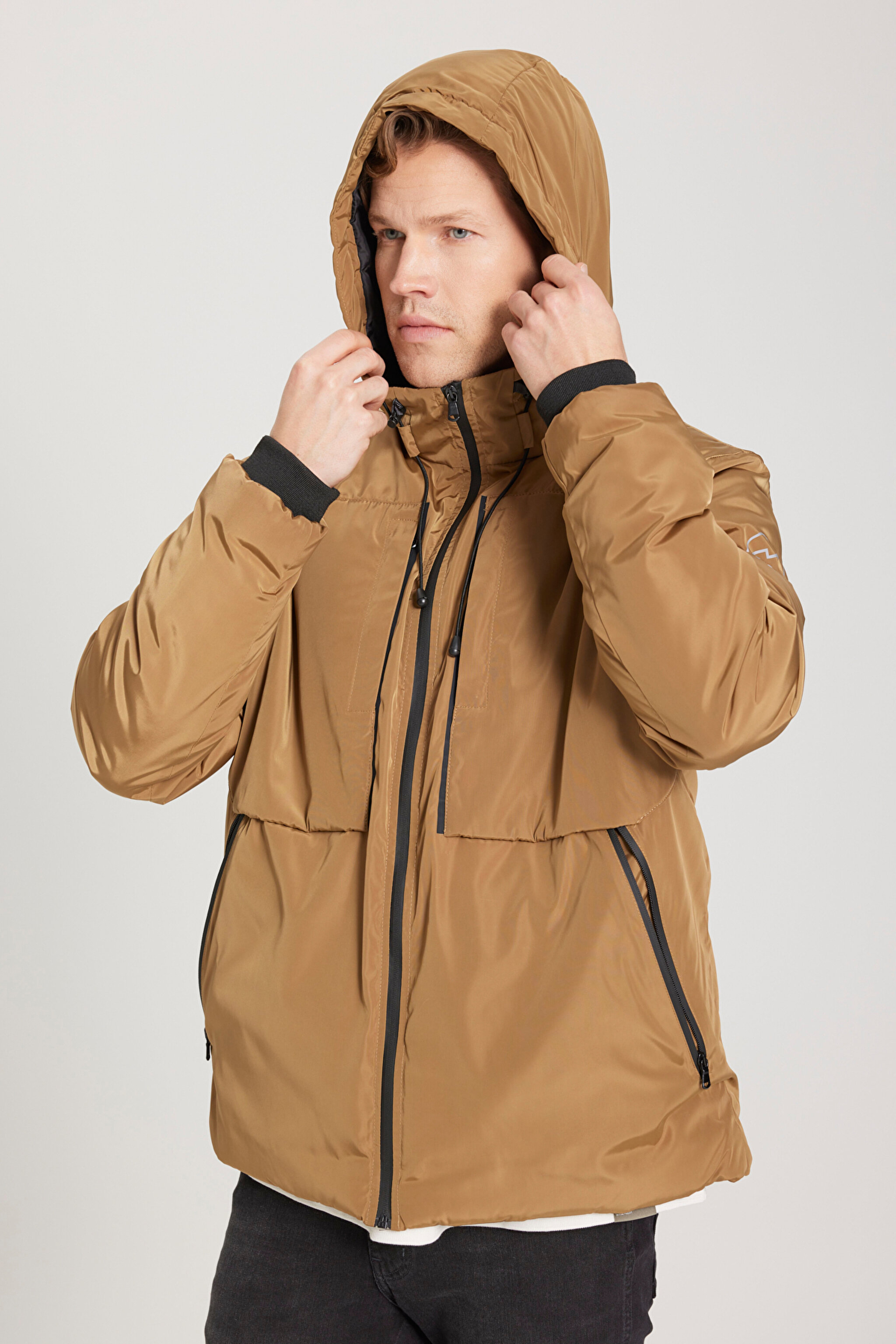 GERUGA GR-J-134 21SS SPORTS PARKA ゲルガ All Terrain Gear Regular Fit Normal Kesim Kapüşonlu Camel Parka