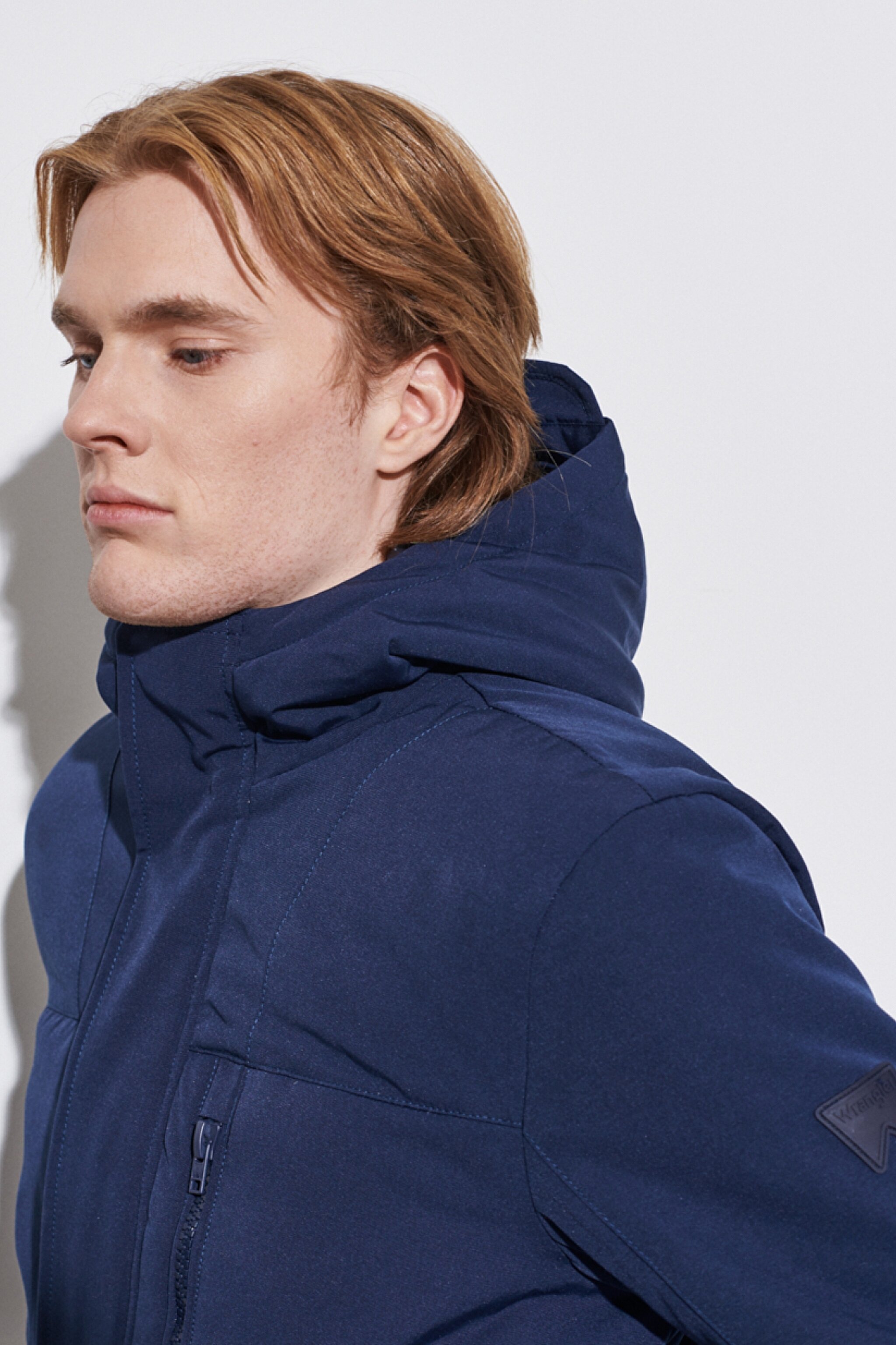 Regular Fit Normal Kesim Kapüşonlu Lacivert Şişme Mont - Navy-W222558114 (görsel 2)