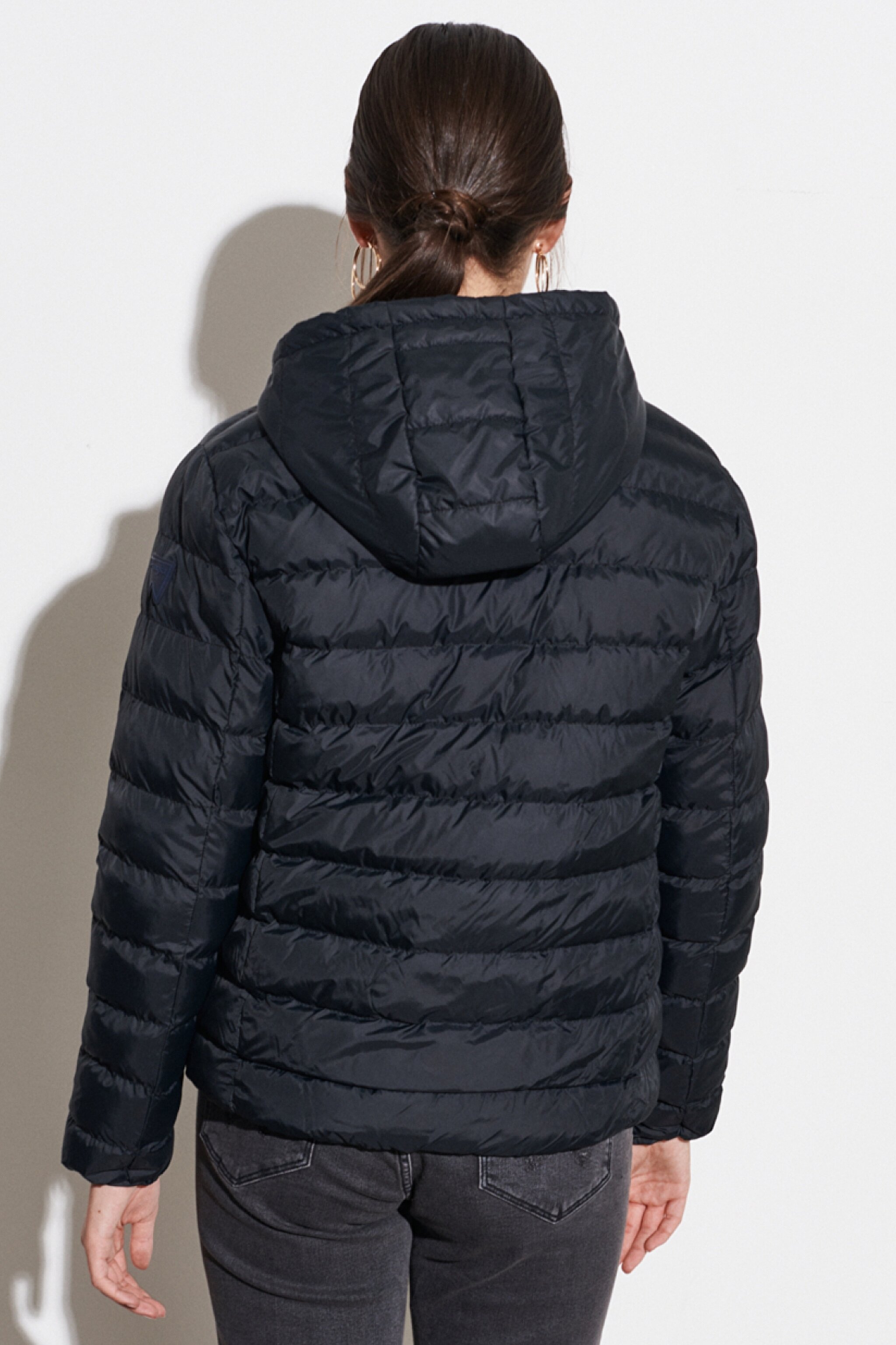 Regular Fit Normal Kesim Siyah Şişme Mont - Black-W222561001 (görsel 6)
