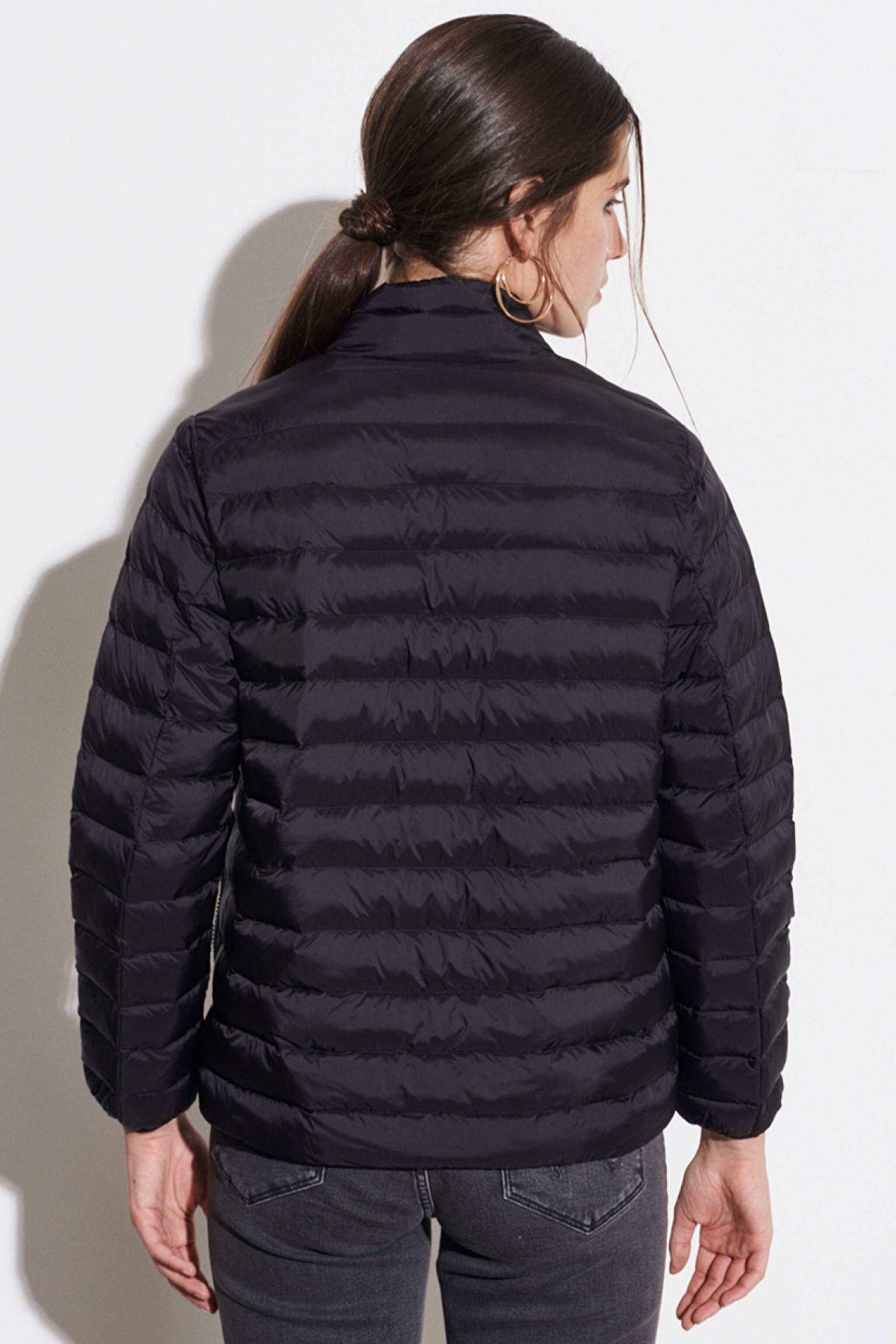Regular Fit Normal Kesim Siyah Şişme Mont - Black-W222563001 (görsel 6)