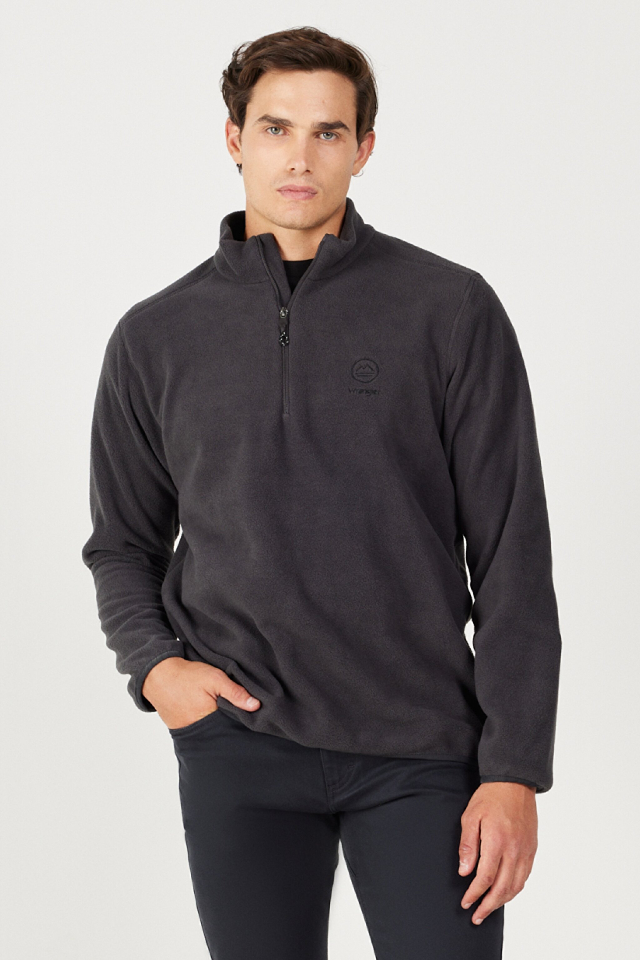 All Terrain Gear Regular Fit Yarım Fermuarlı Antrasit Polar - Anthracite-W222573003