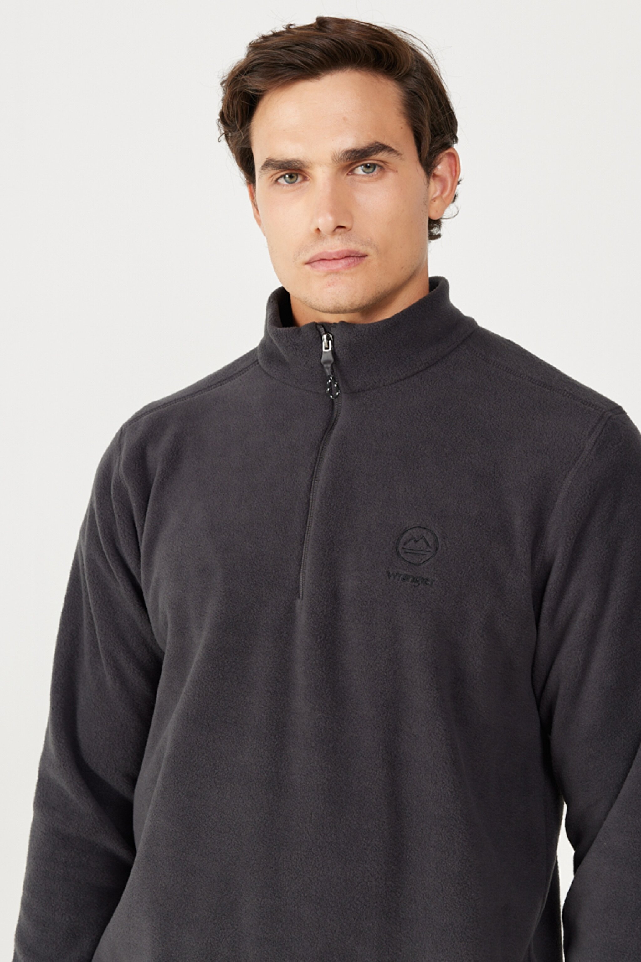 All Terrain Gear Regular Fit Yarım Fermuarlı Antrasit Polar - Anthracite-W222573003 (görsel 3)