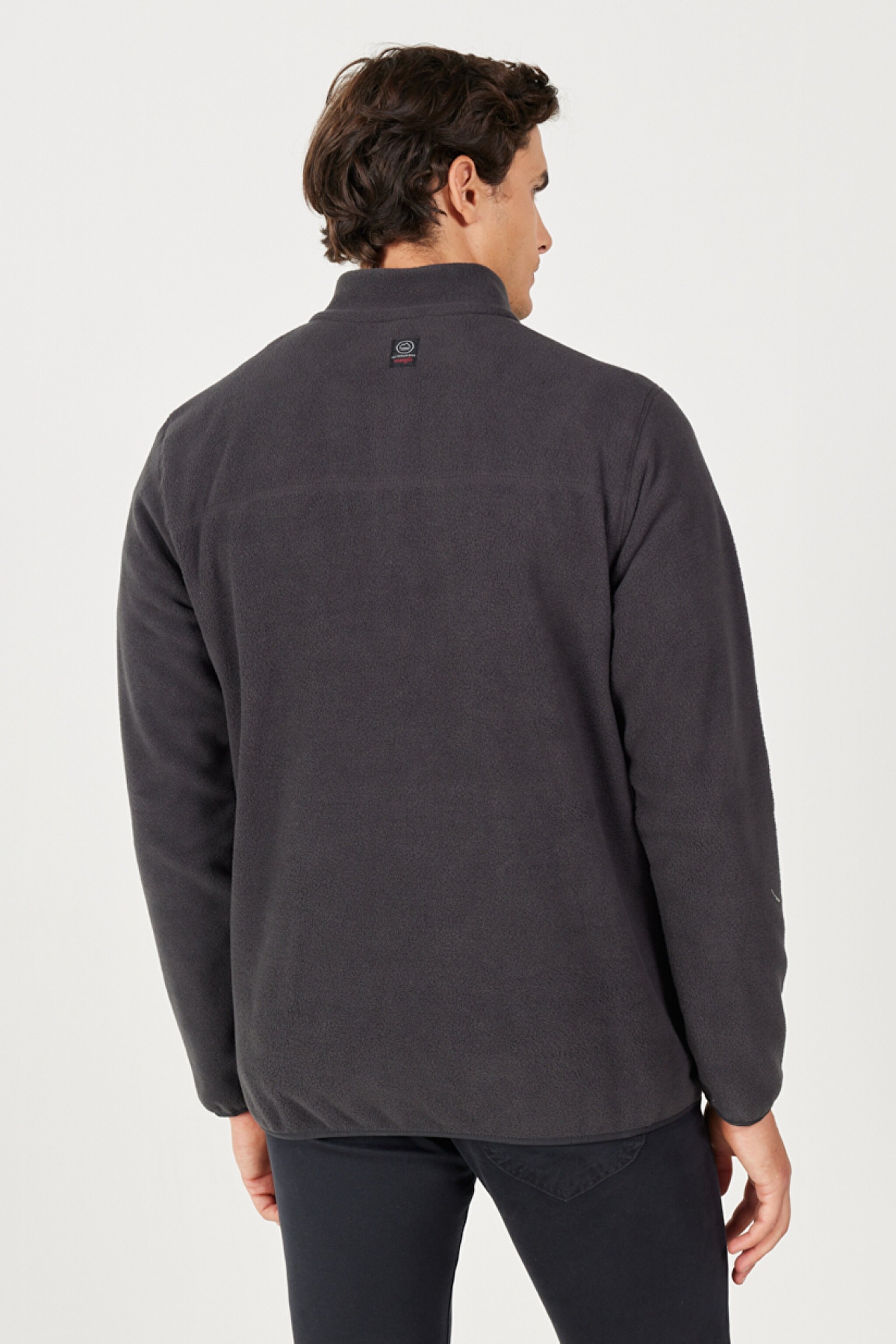 All Terrain Gear Regular Fit Yarım Fermuarlı Antrasit Polar - Anthracite-W222573003 (görsel 7)