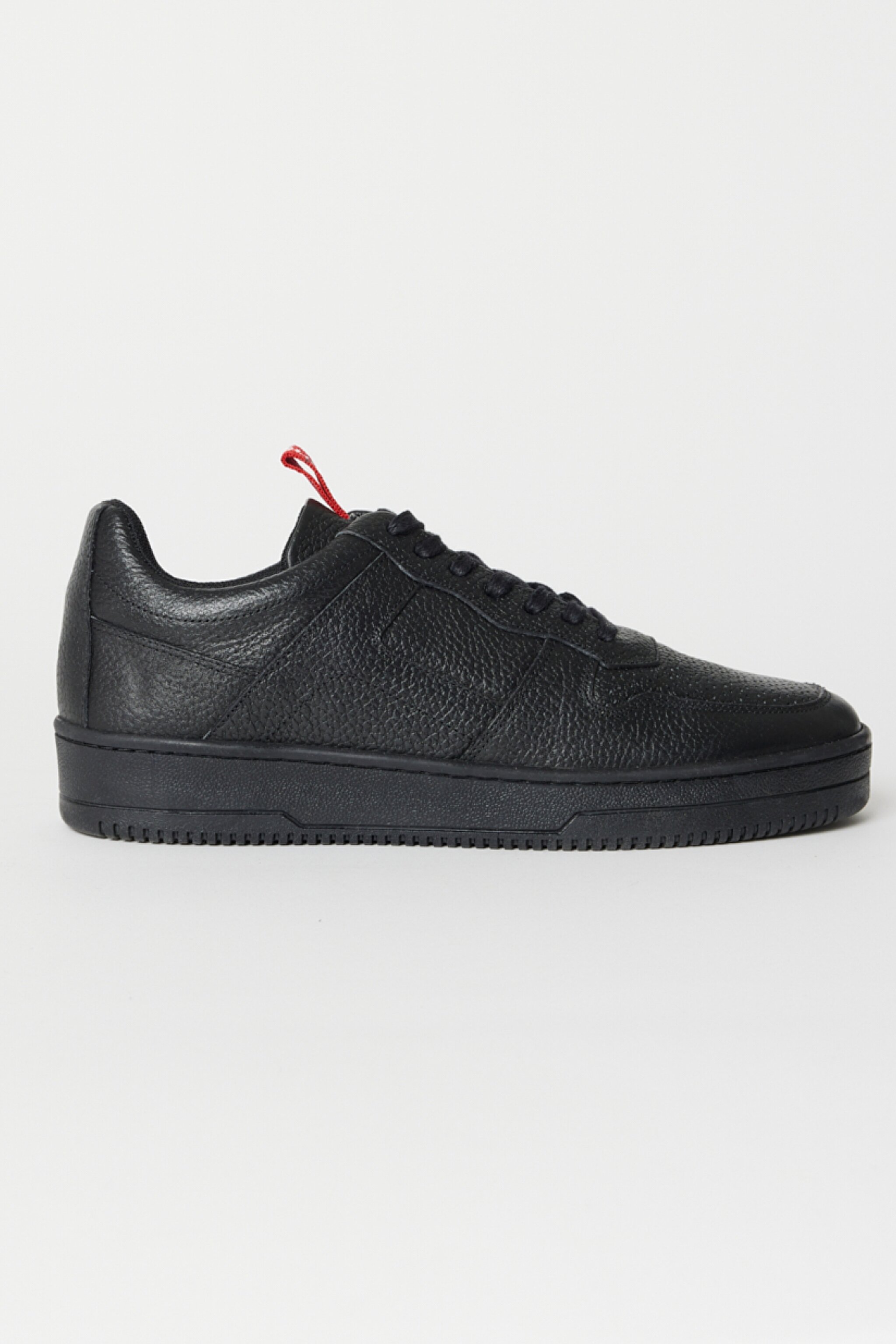 %100 Deri Siyah Flotter Sneaker Ayakkabı - Black-W222787001 (görsel 2)