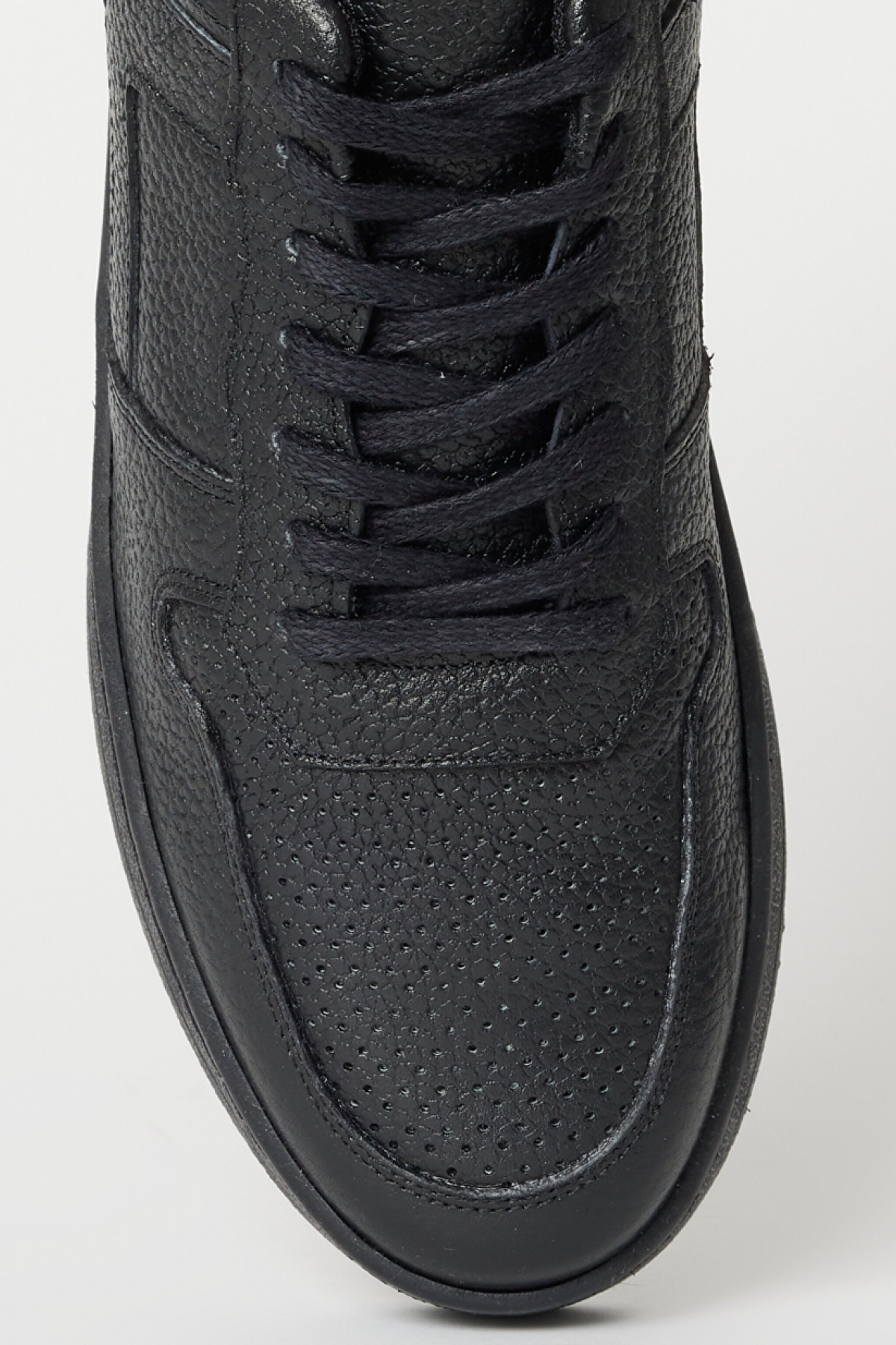 %100 Deri Siyah Flotter Sneaker Ayakkabı - Black-W222787001 (görsel 3)