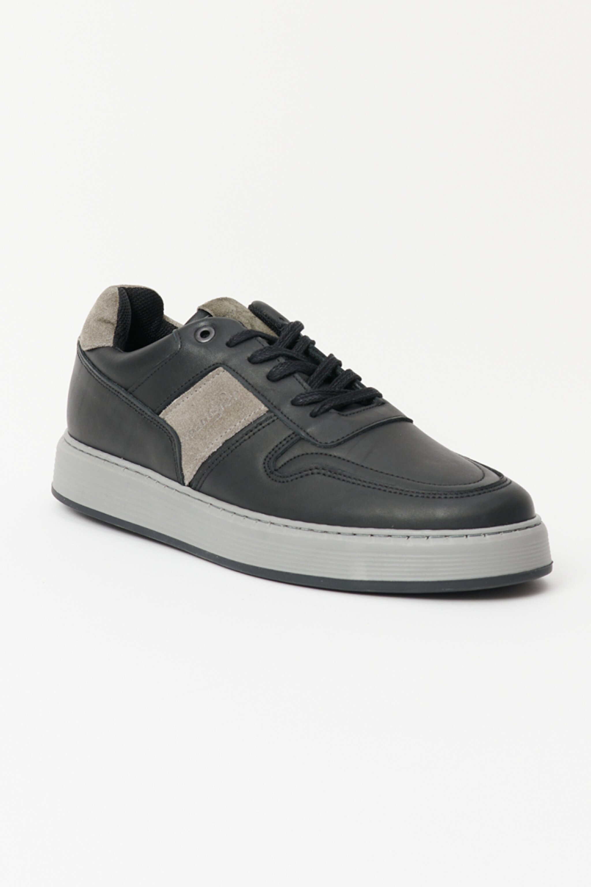 %100 Deri Sneaker Ayakkabı - Black-W222RDS001
