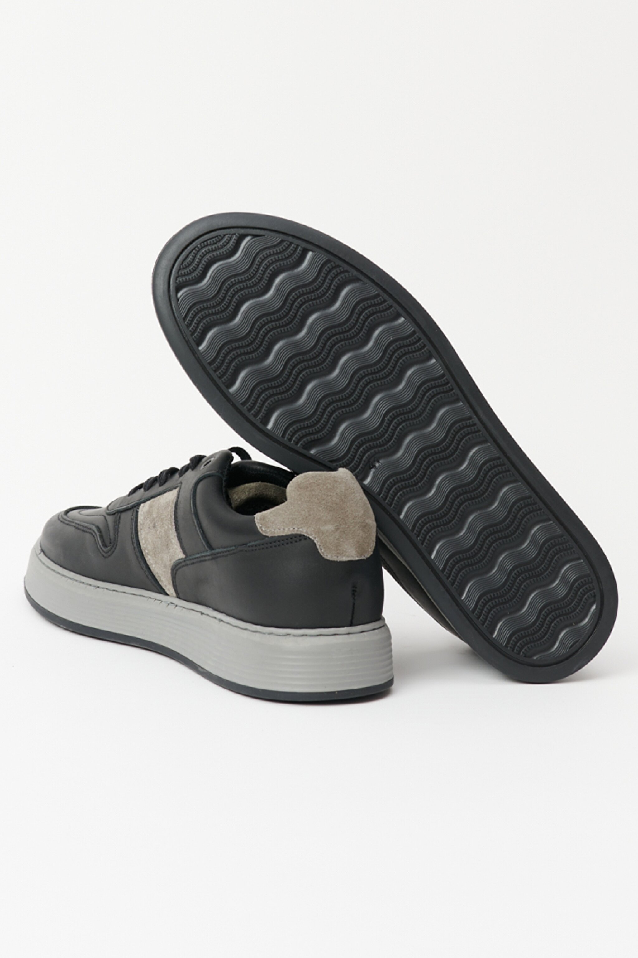 %100 Deri Sneaker Ayakkabı - Black-W222RDS001 (görsel 4)