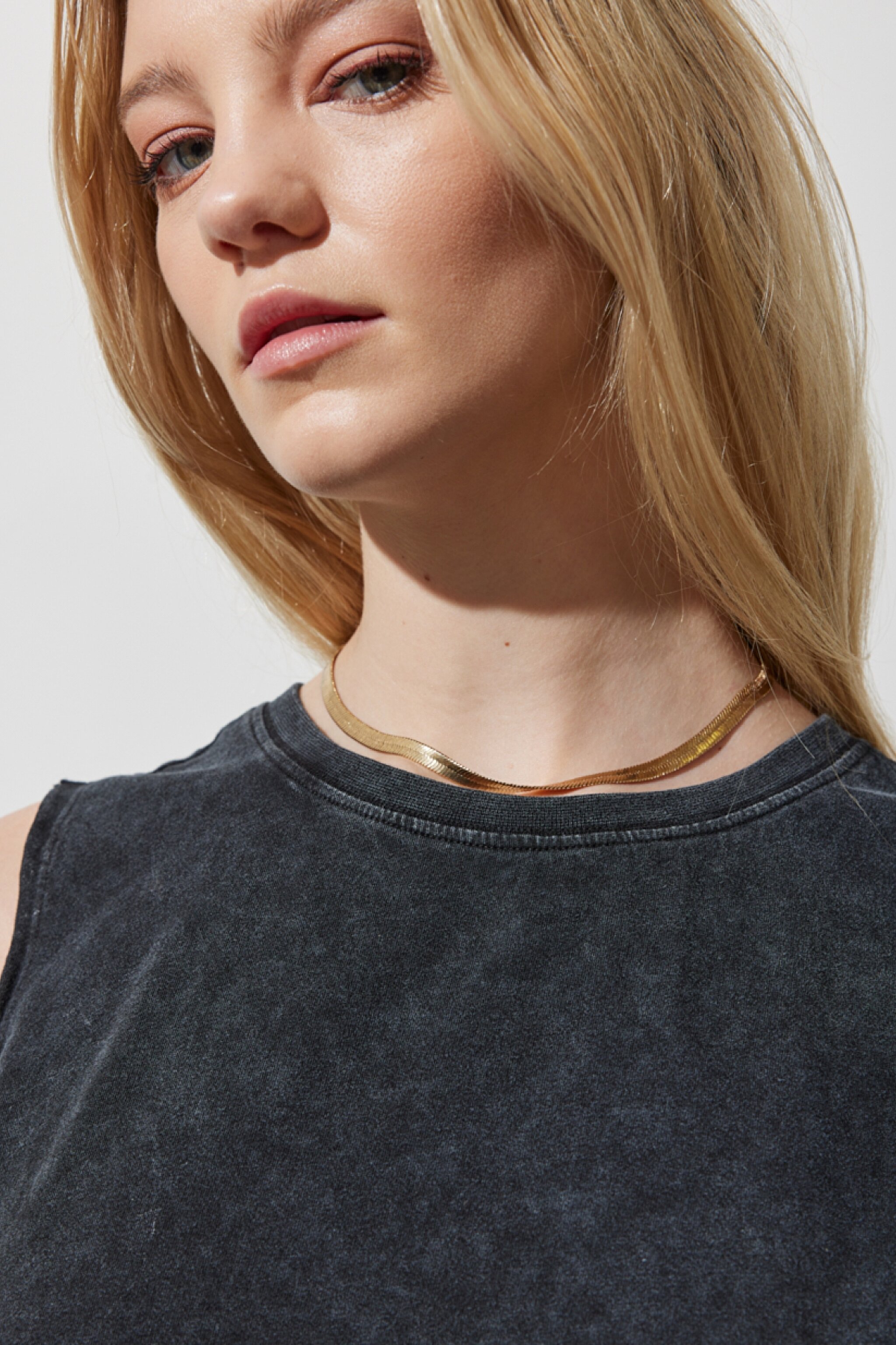 Loose Fit Rahat Kesim %100 Pamuk Bisiklet Yaka Antrasit Tişört - Anthracite-W231184003 (görsel 4)
