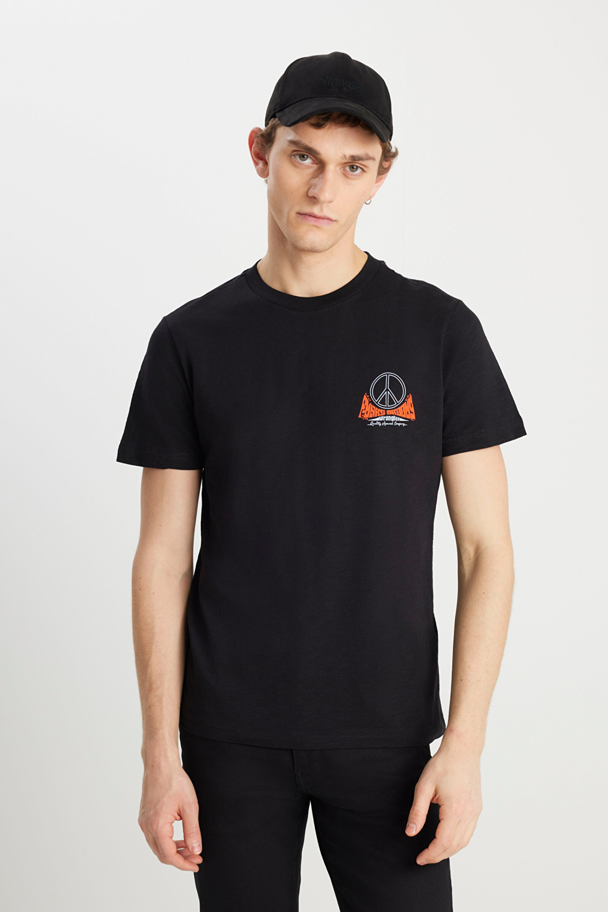 Regular Fit Normal Kesim %100 Pamuk Bisiklet Yaka Siyah Tişört