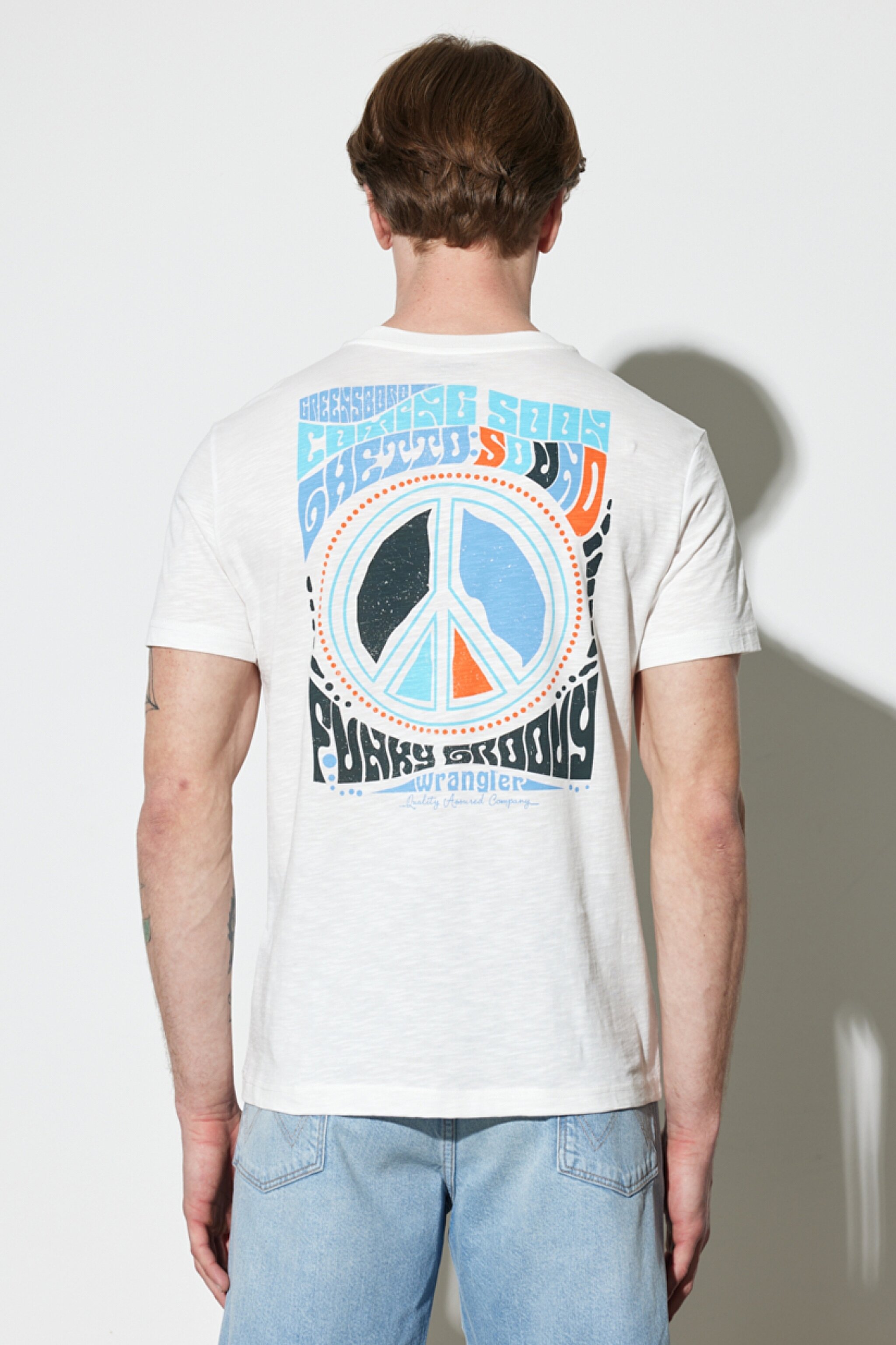 Regular Fit Normal Kesim %100 Pamuk Bisiklet Yaka Kırık Beyaz Tişört - Off White-W231241102