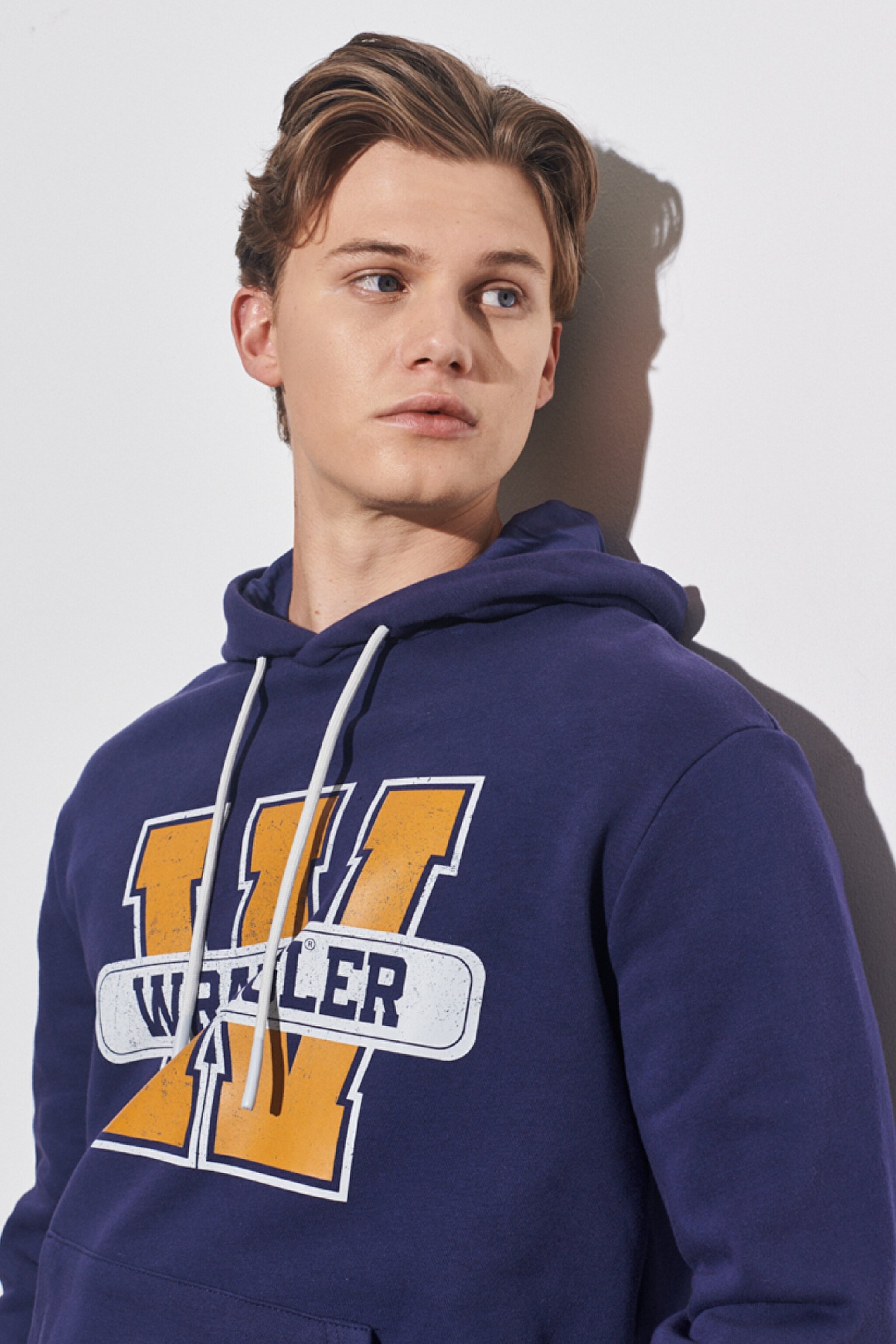 Regular Fit Normal Kesim %100 Pamuk Kapüşonlu Mavi Sweatshirt - Night Blue-W231249422 (görsel 2)