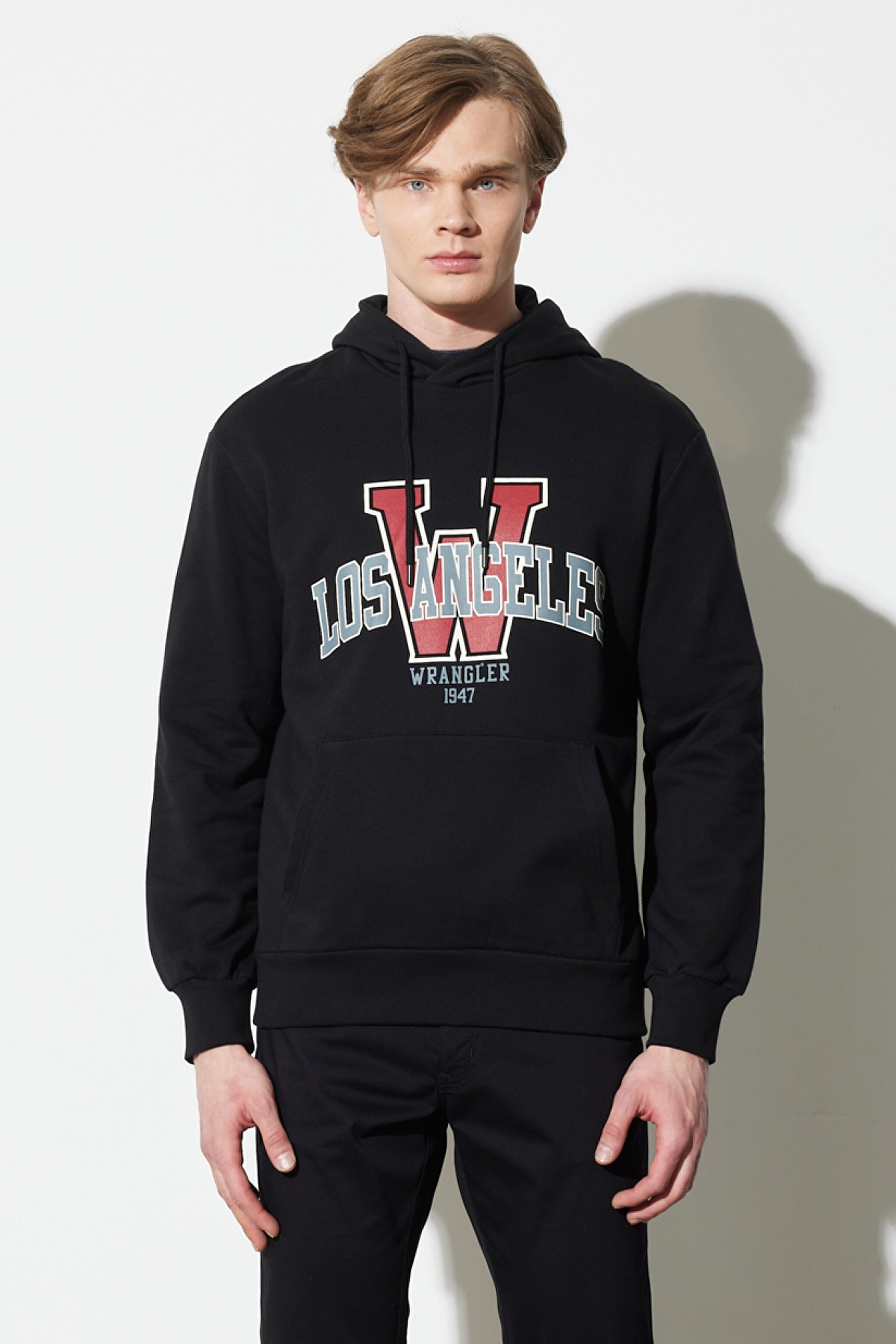 Regular Fit Normal Kesim %100 Pamuk Kapüşonlu Yaka Siyah Sweatshirt - Black-W231264001 (görsel 2)