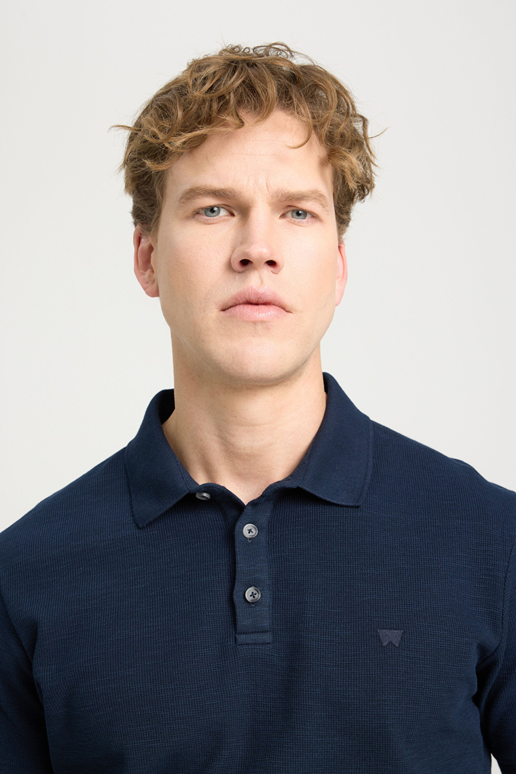 Regular Fit Normal Kesim %100 Pamuk Polo Yaka Lacivert Tişört - Navy-W231325410 (görsel 4)