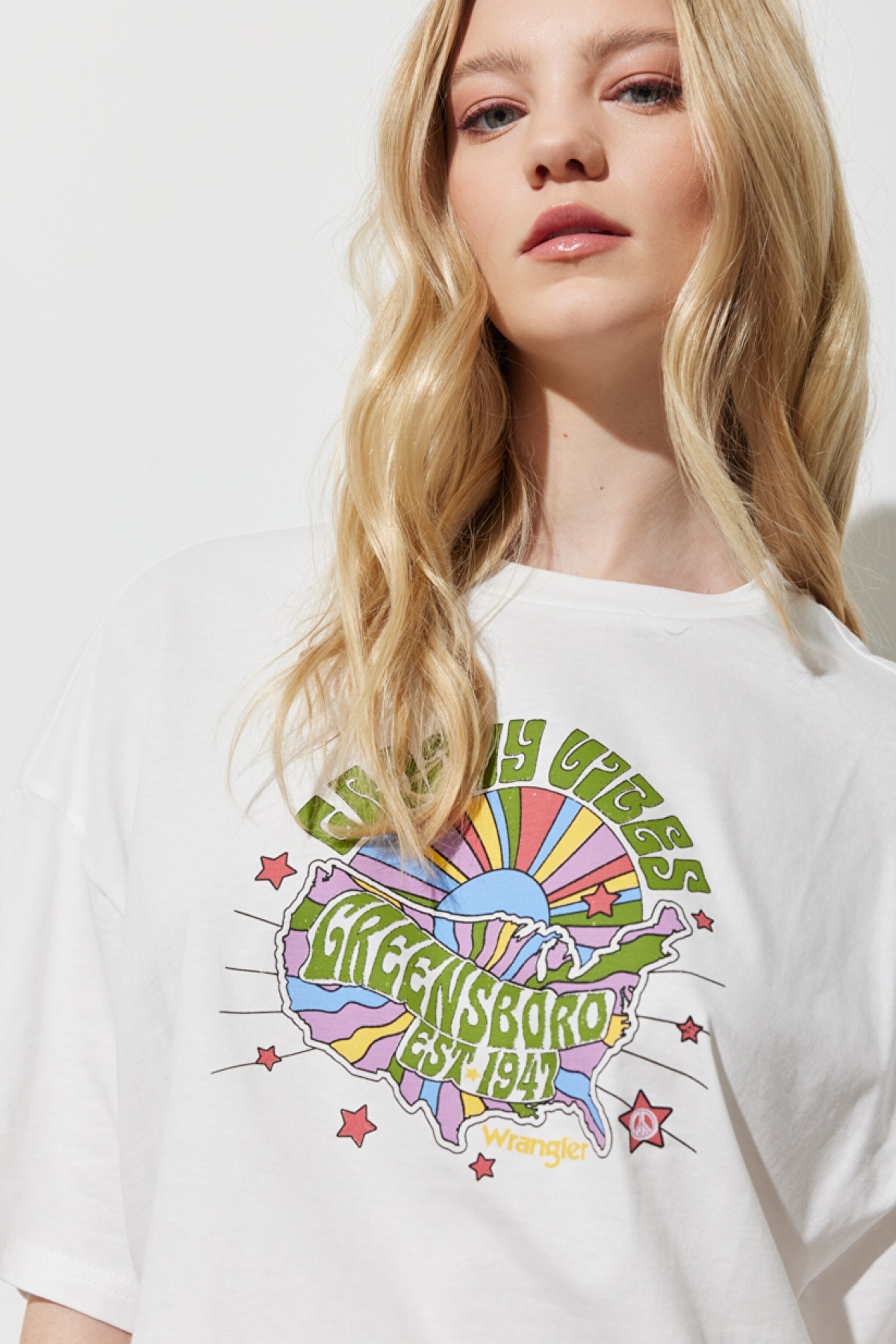 Regular Fit %100 Pamuk Bisiklet Yaka Kırık Beyaz Crop Tişört - Off White-W231328102 (görsel 2)