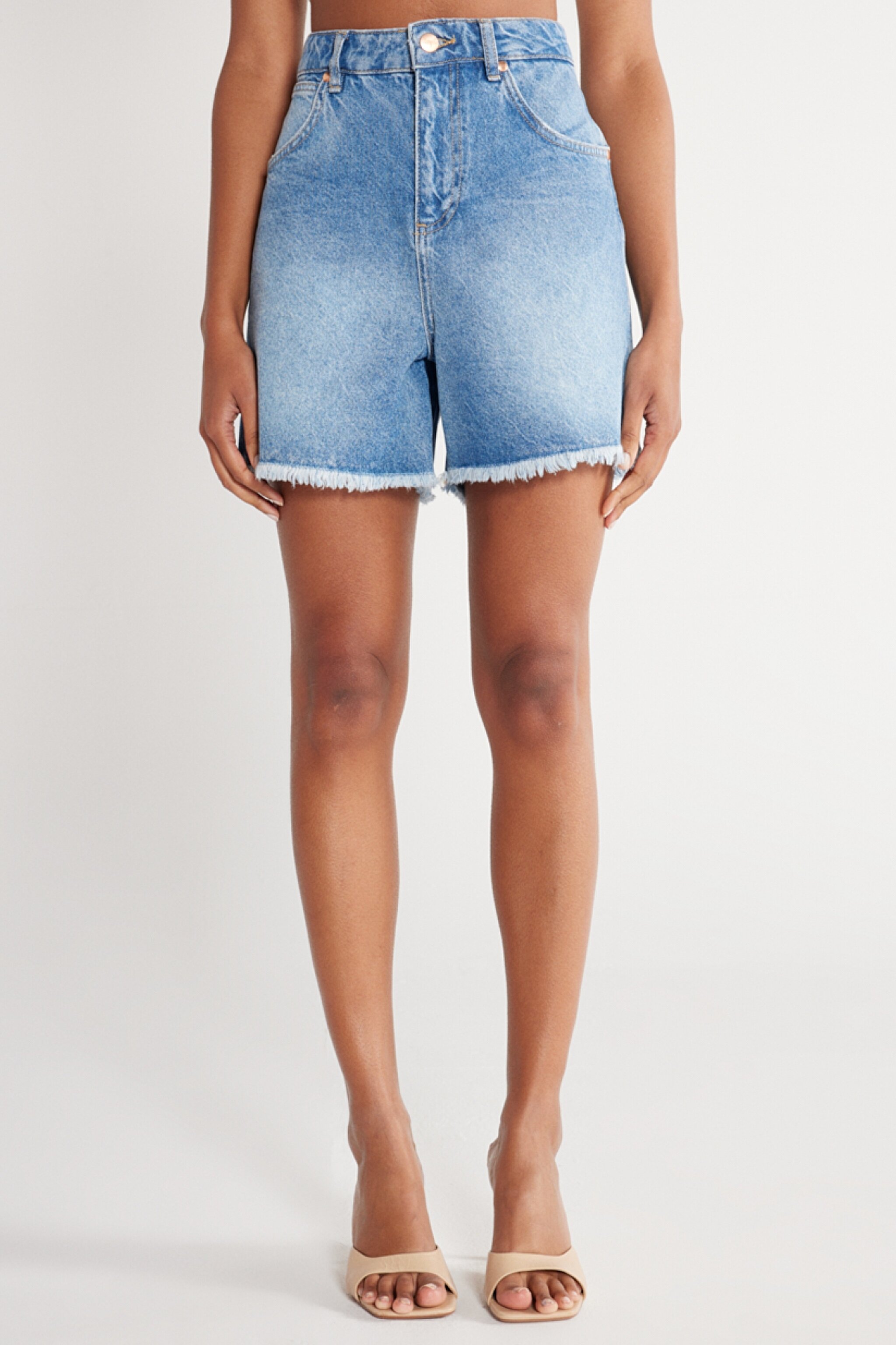Donna Regular Fit Normal Kesim %100 Pamuk Açık Mavi Jean Kot Şort - Light Blue-W231342404