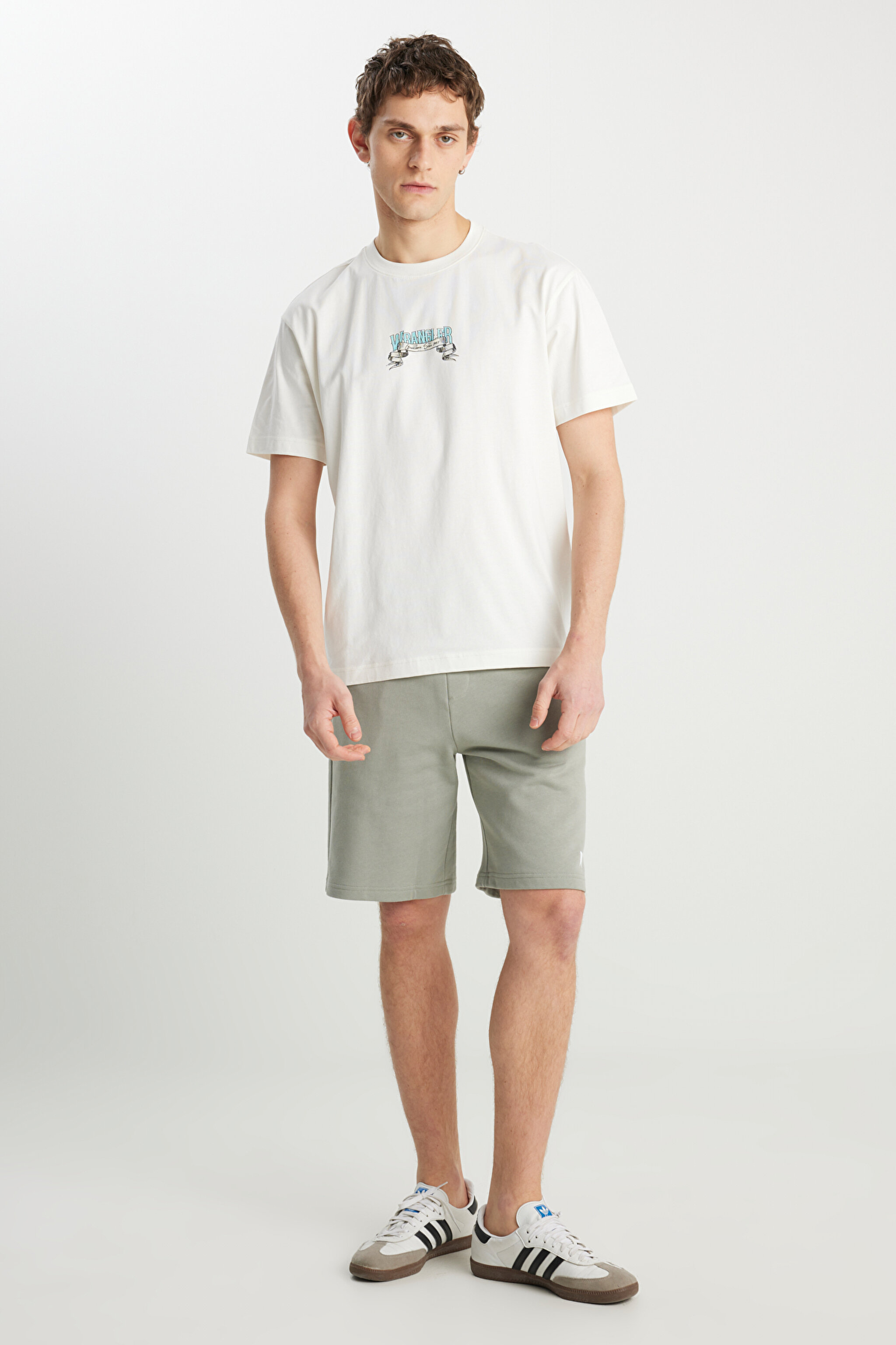 Regular Fit Normal Kesim %100 Pamuk Lastikli Bel Yeşil Sweat Şort