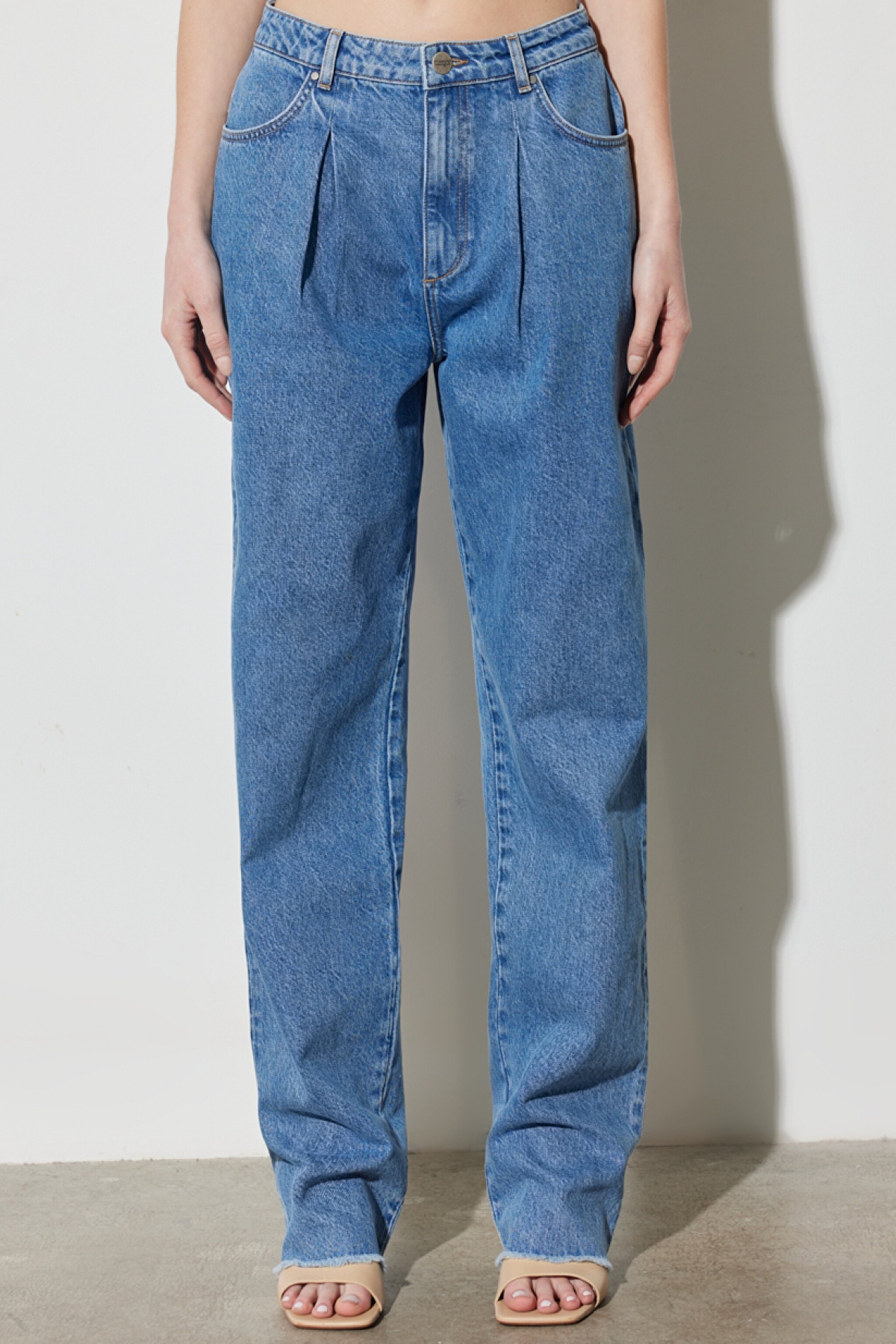 Straight Fit Düz Kesim %100 Pamuk Normal Bel Açık Mavi Jean Kot Pantolon