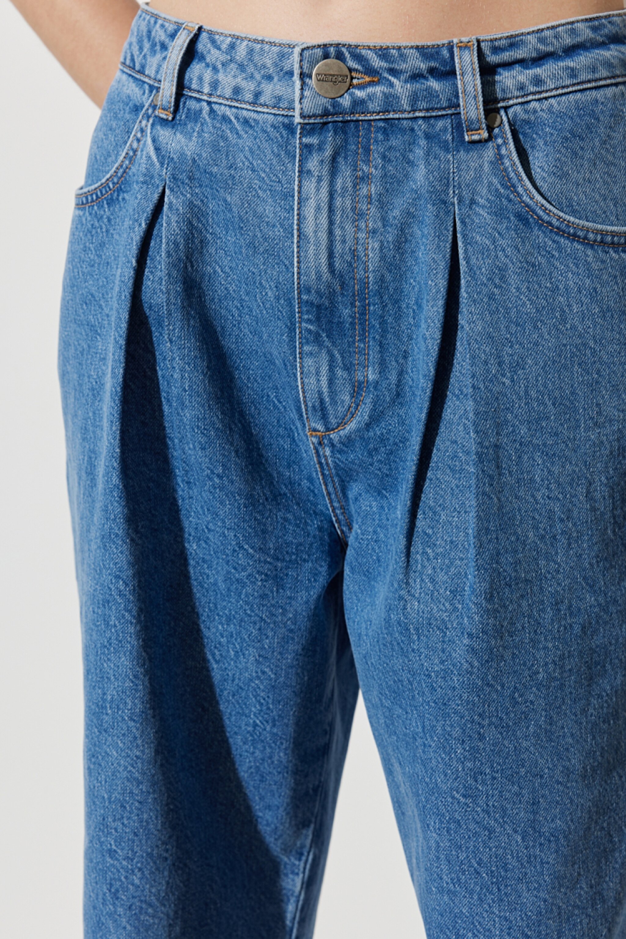 Straight Fit Düz Kesim %100 Pamuk Normal Bel Açık Mavi Jean Kot Pantolon - Light Blue-W231633404 (görsel 4)
