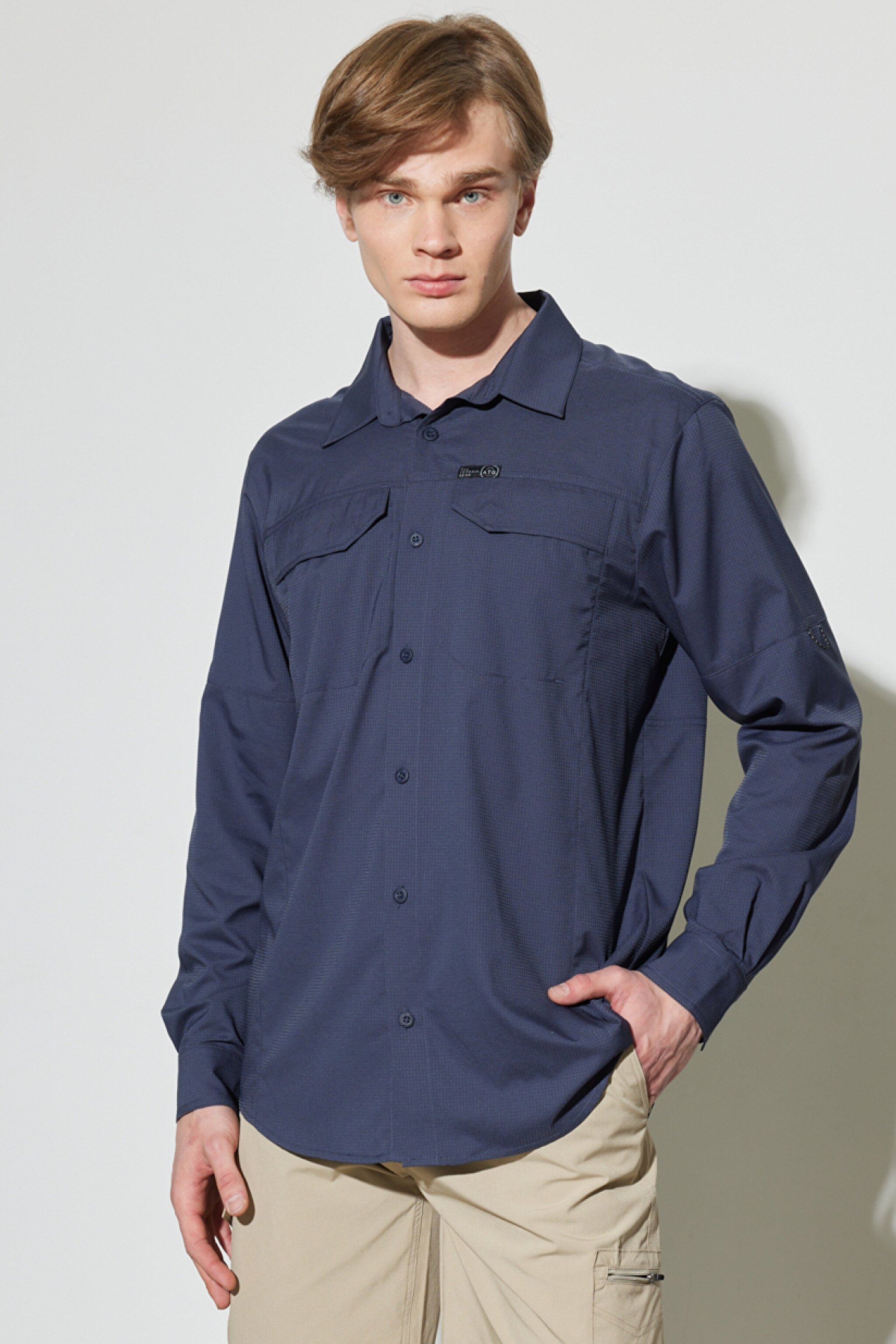 All Terrain Gear Regular Fit Normal Kesim Esnek Lacivert Uzun Kollu Gömlek - Navy-W231703410