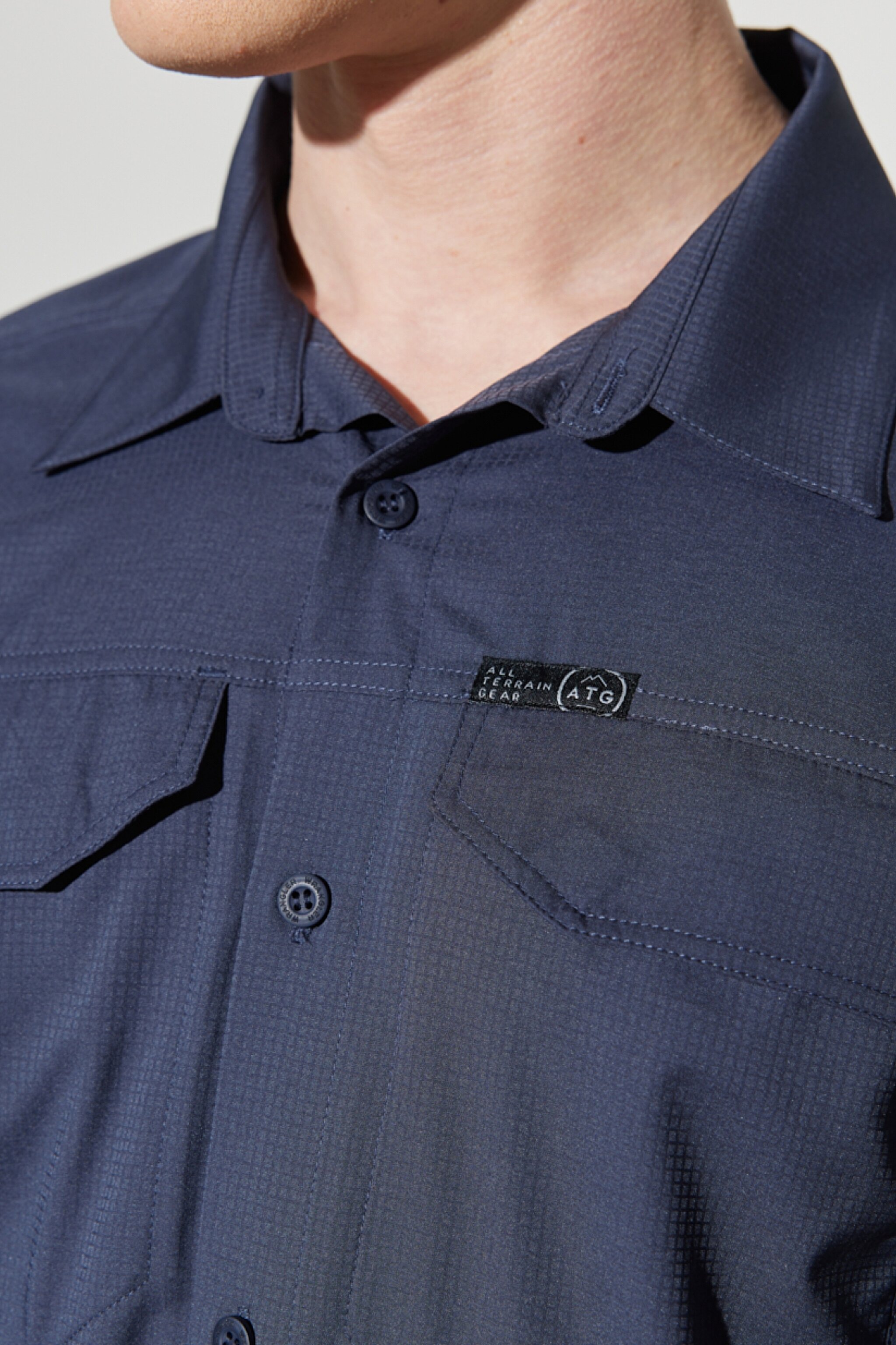 All Terrain Gear Regular Fit Normal Kesim Esnek Lacivert Uzun Kollu Gömlek - Navy-W231703410 (görsel 4)
