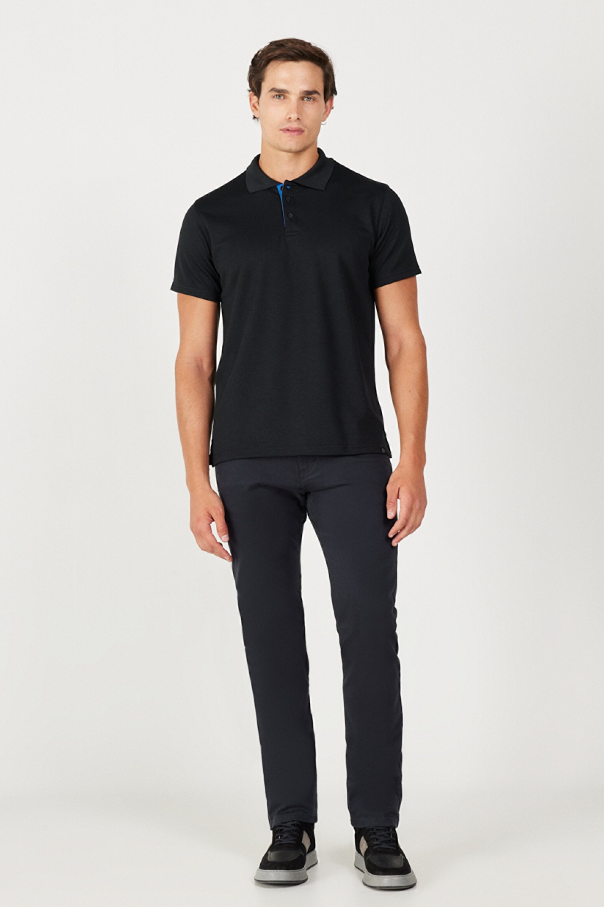 All Terrain Gear Regular Fit Normal Kesim Polo Yaka Siyah Tişört - Black-W231707001 (görsel 4)