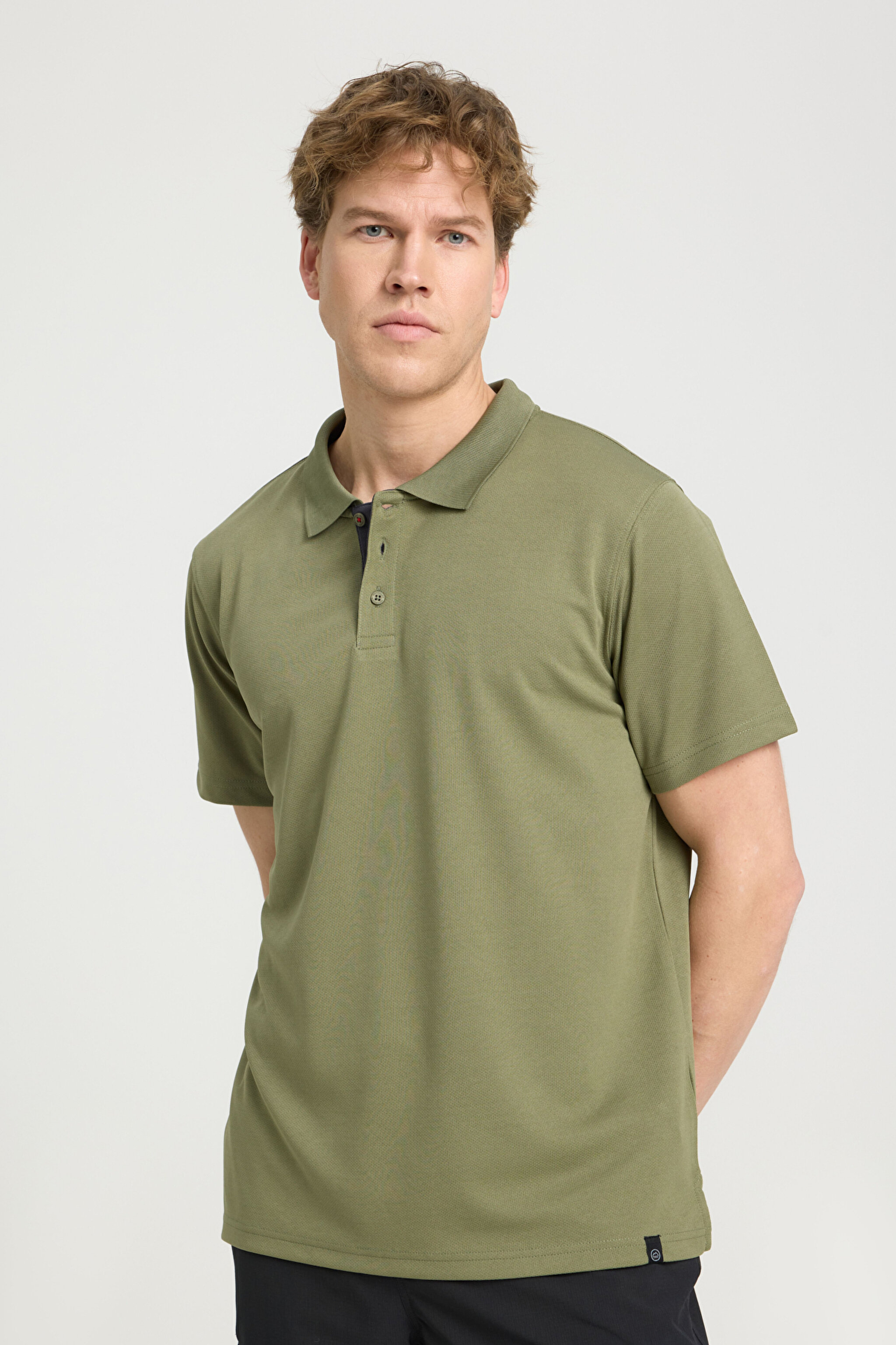 All Terrain Gear Regular Fit Normal Kesim Polo Yaka Haki Tişört - Khaki-W231707801 (görsel 2)