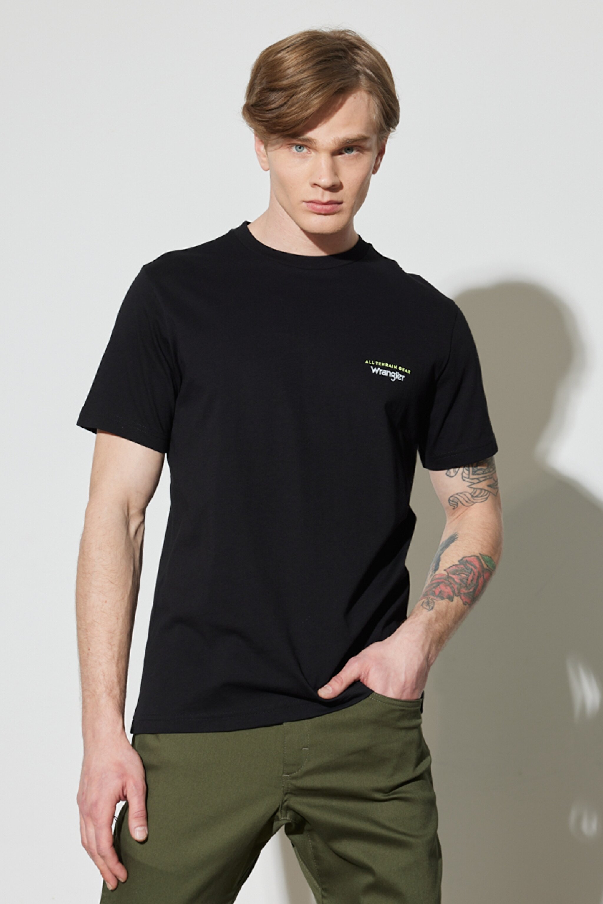 All Terrain Gear Regular Fit %100 Pamuk Bisiklet Yaka Siyah Tişört - Black-W231731001 (görsel 4)