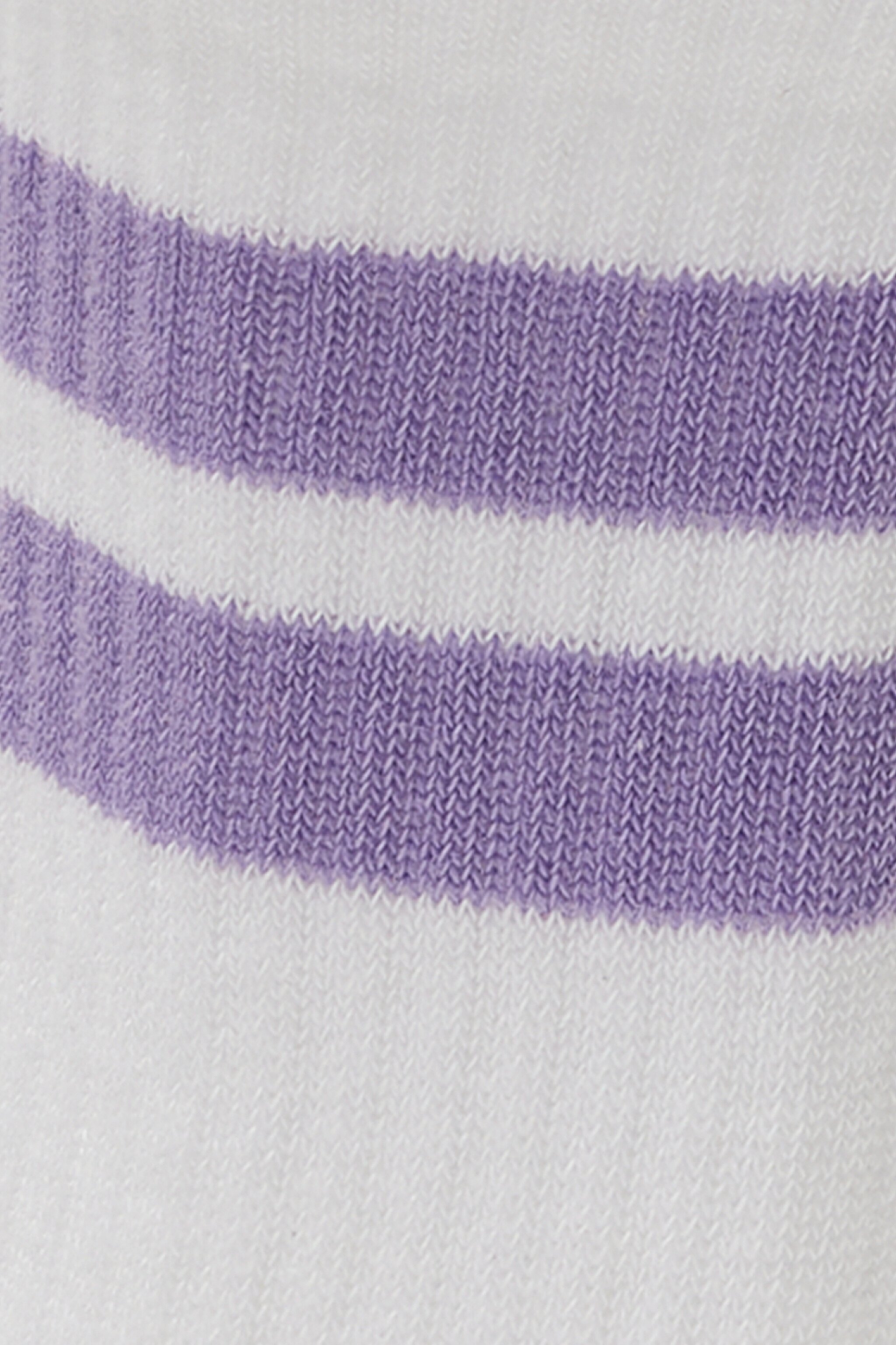 Yüksek Kesim Mor Şeritli Tekli Çorap - Purple-W231744499 (görsel 2)