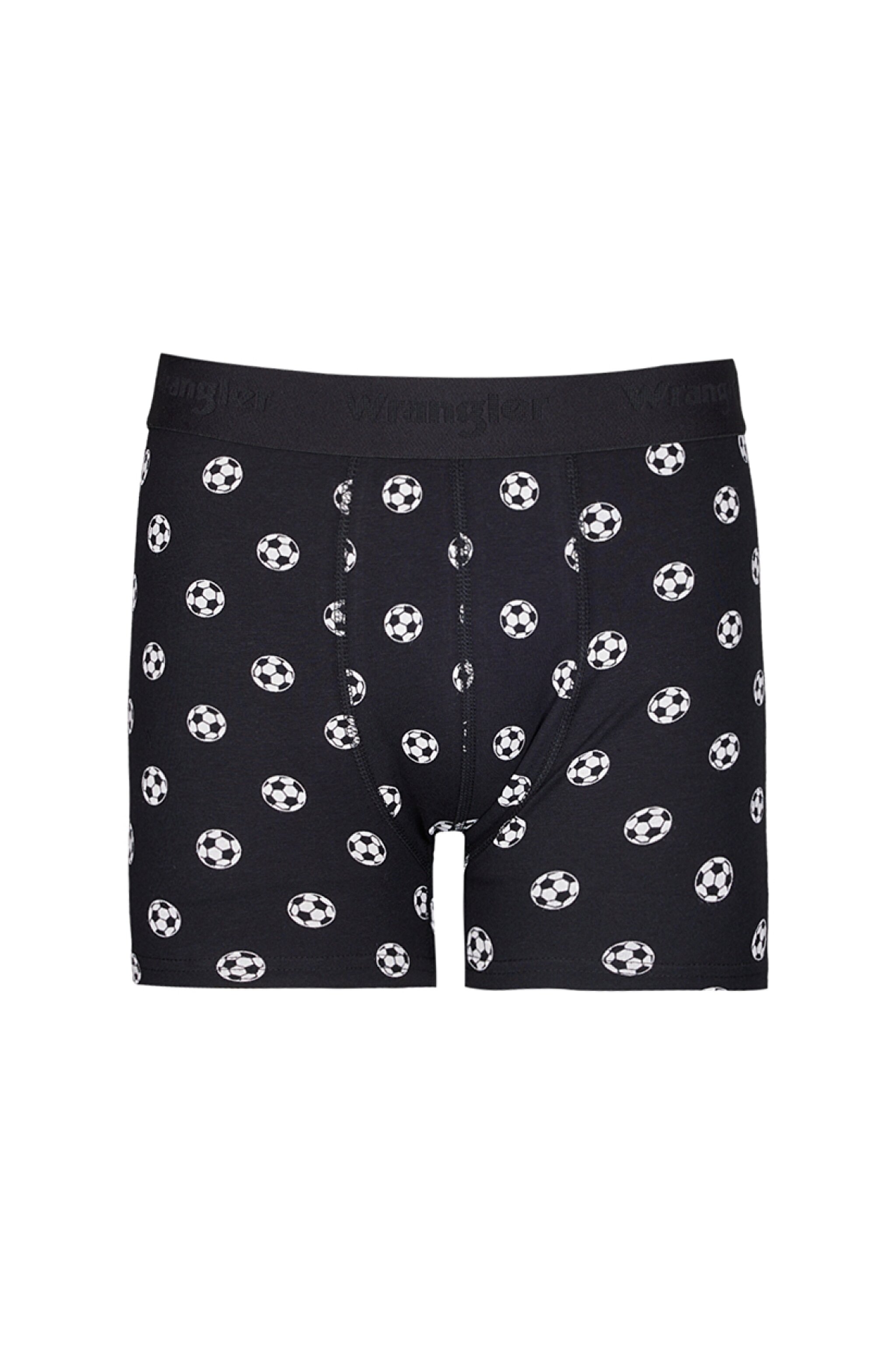 Regular Fit Normal Kesim Desenli Tekli Boxer - Black-W231787001