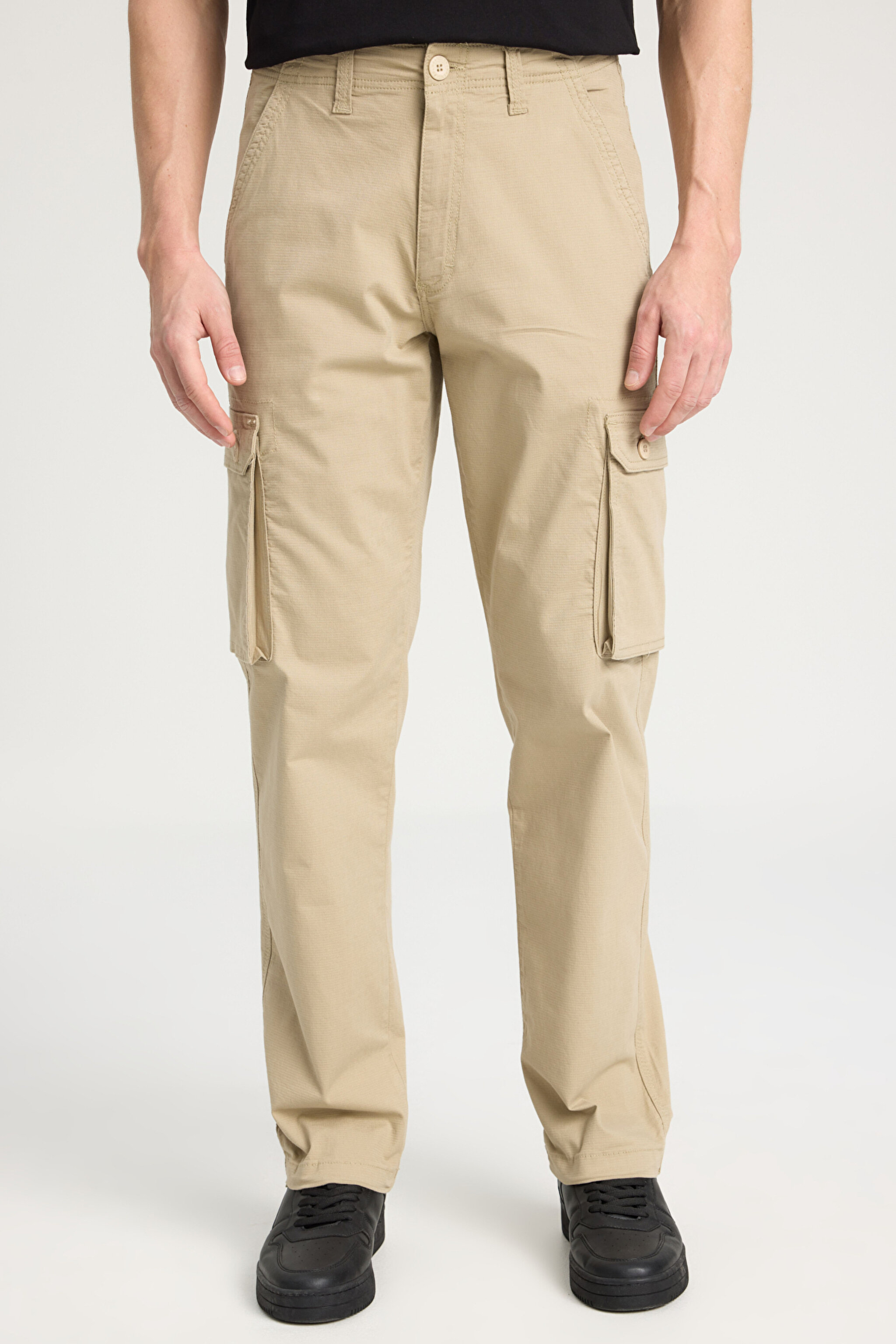 Regular Fit Normal Kesim Normal Bel Düz Paça Bej Kargo Pantolon - Beige-W231802614
  (görsel 6)