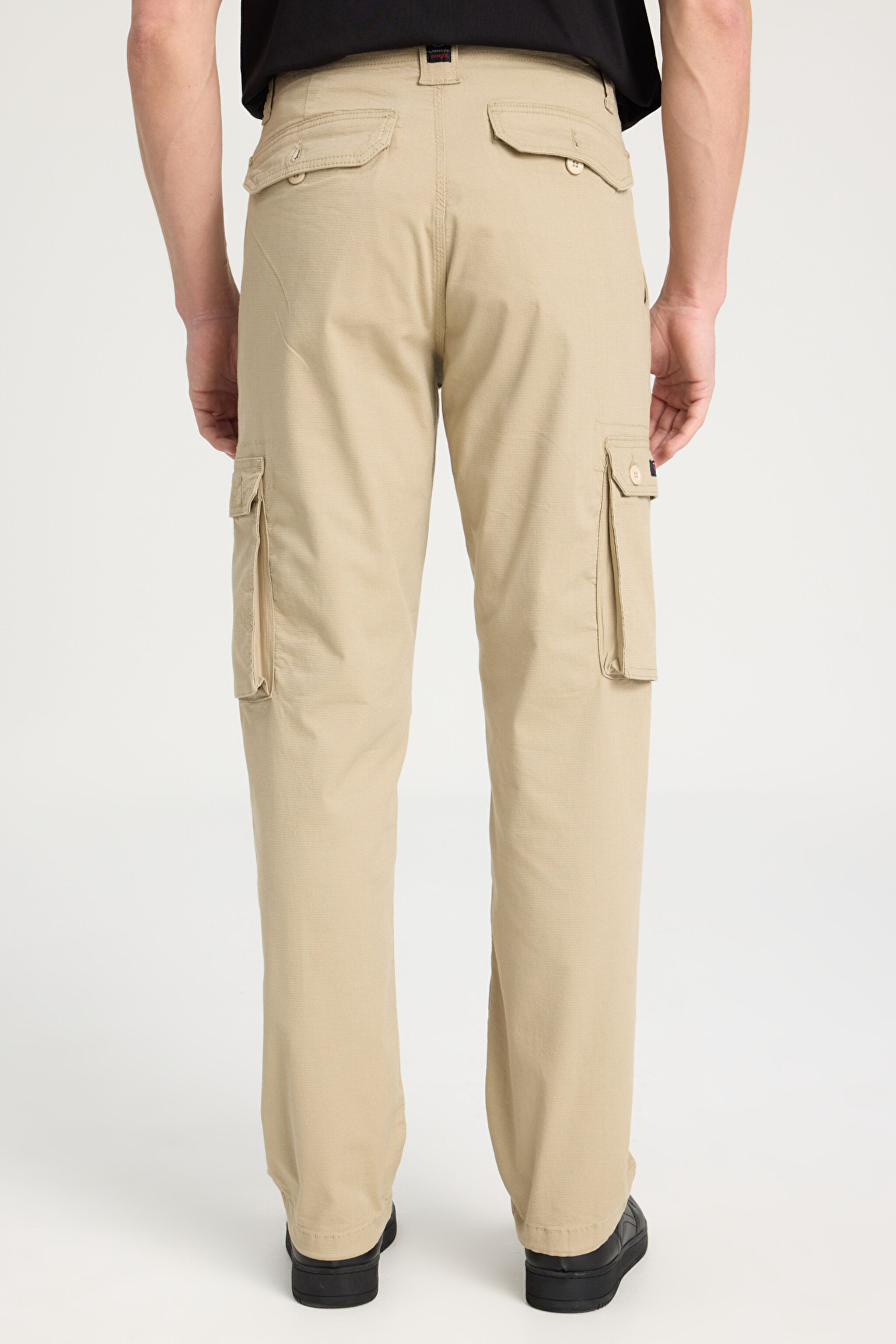 Regular Fit Normal Kesim Normal Bel Düz Paça Bej Kargo Pantolon - Beige-W231802614
  (görsel 7)