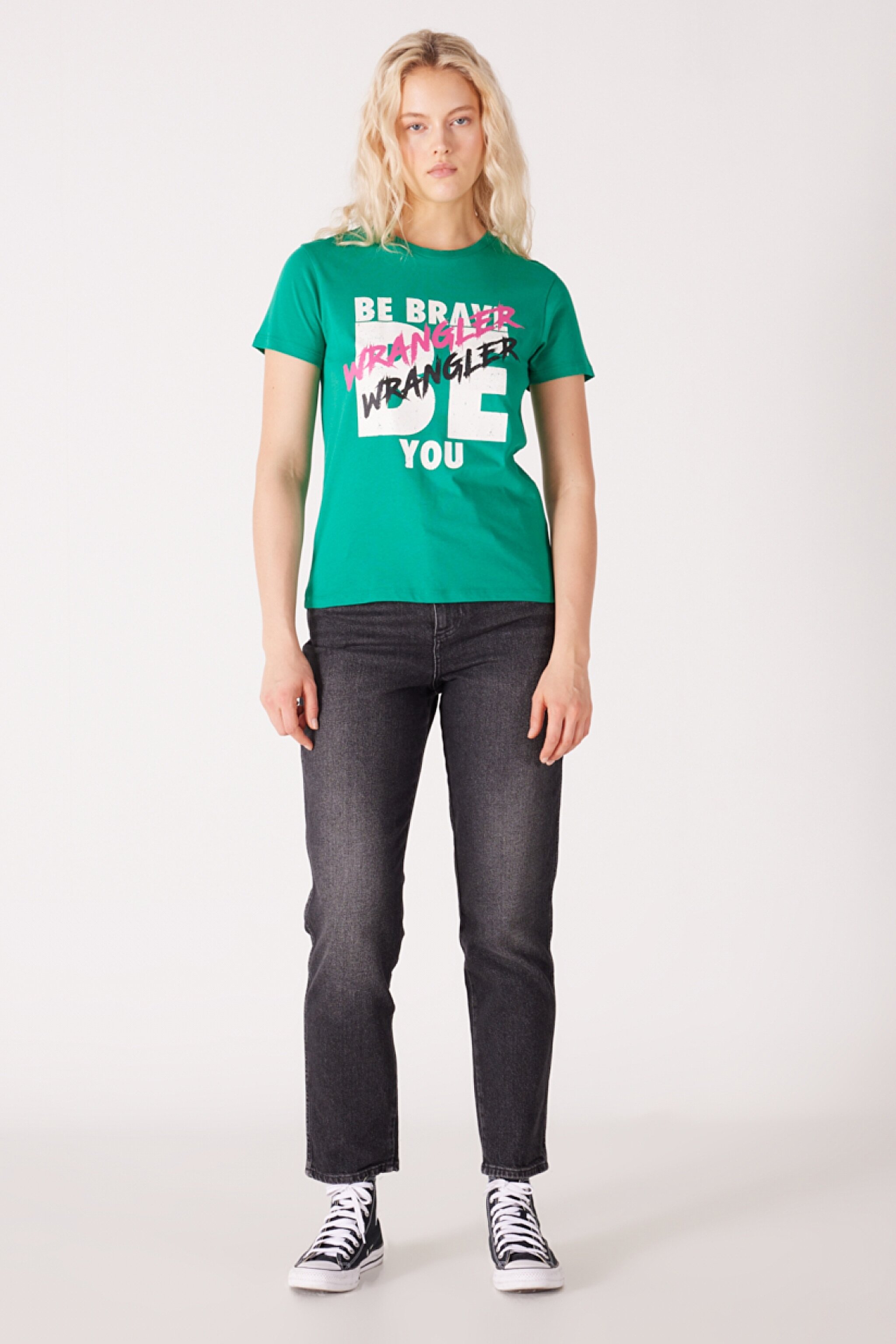 Slim Fit Dar Kesim %100 Pamuk Bisiklet Yaka Yeşil Tişört - Light Green-W231804299 (görsel 5)