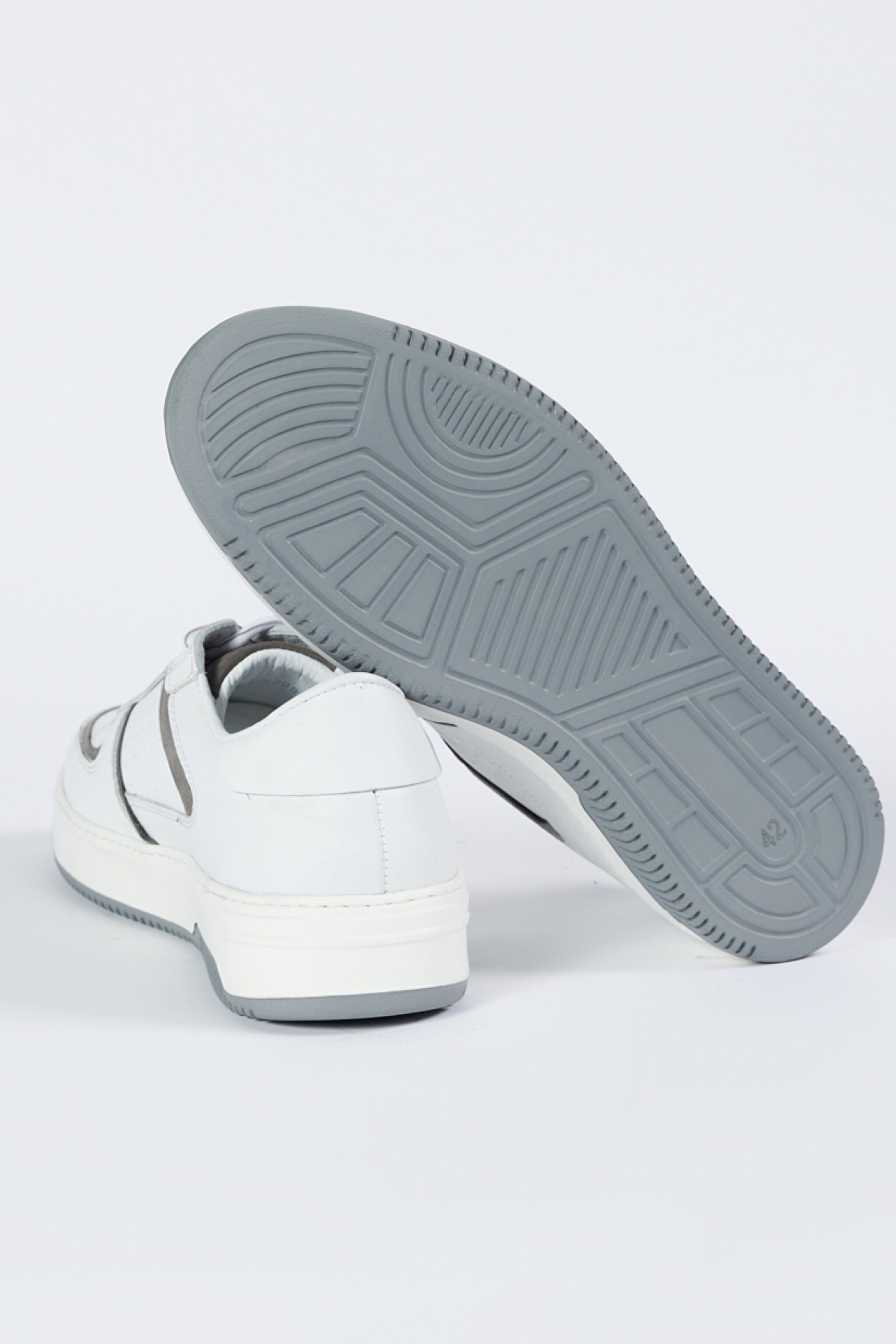 %100 Deri Beyaz Sneaker Ayakkabı - White-W231K301100 (görsel 4)