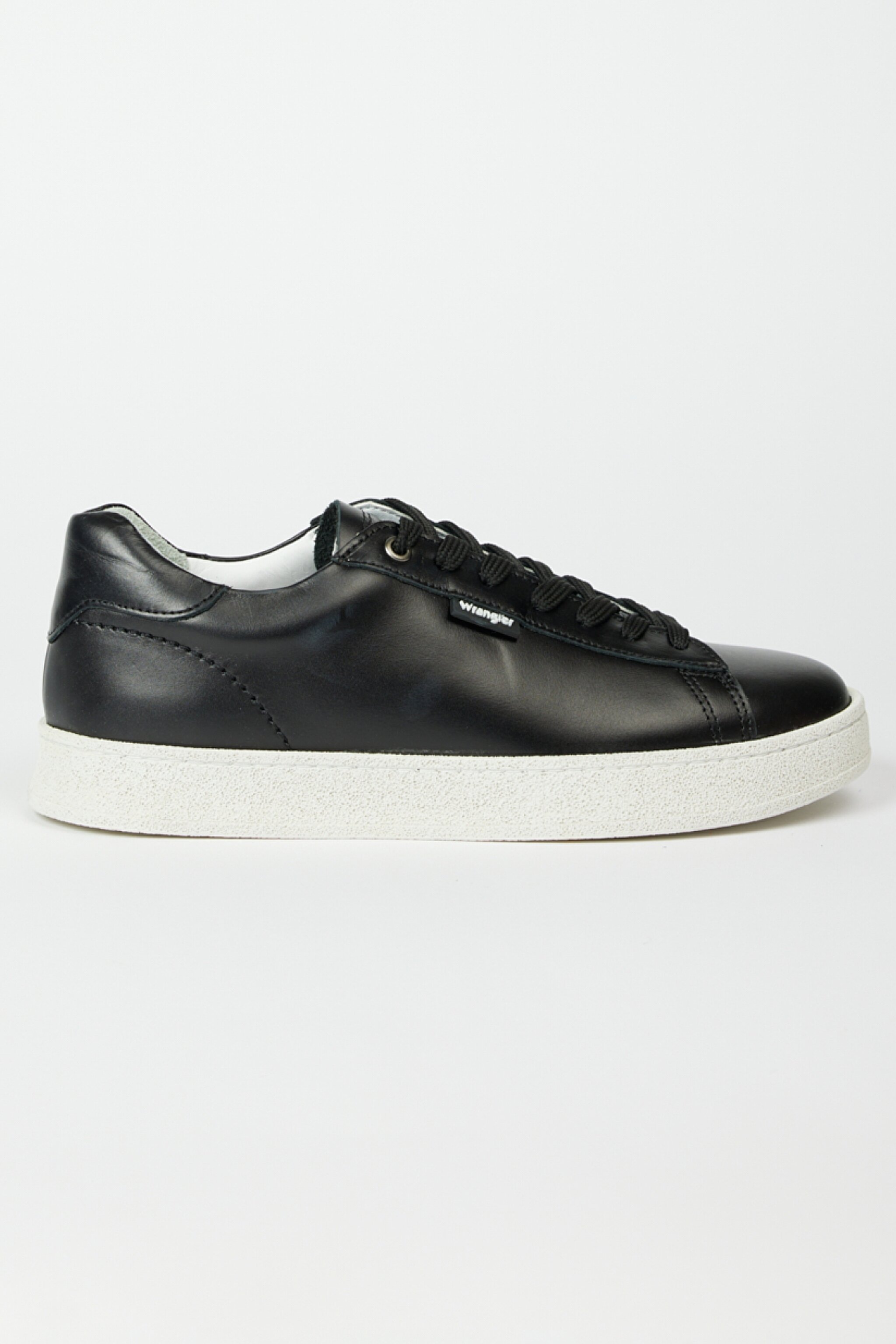 %100 Deri Siyah Sneaker Ayakkabı - Black-W231S14001