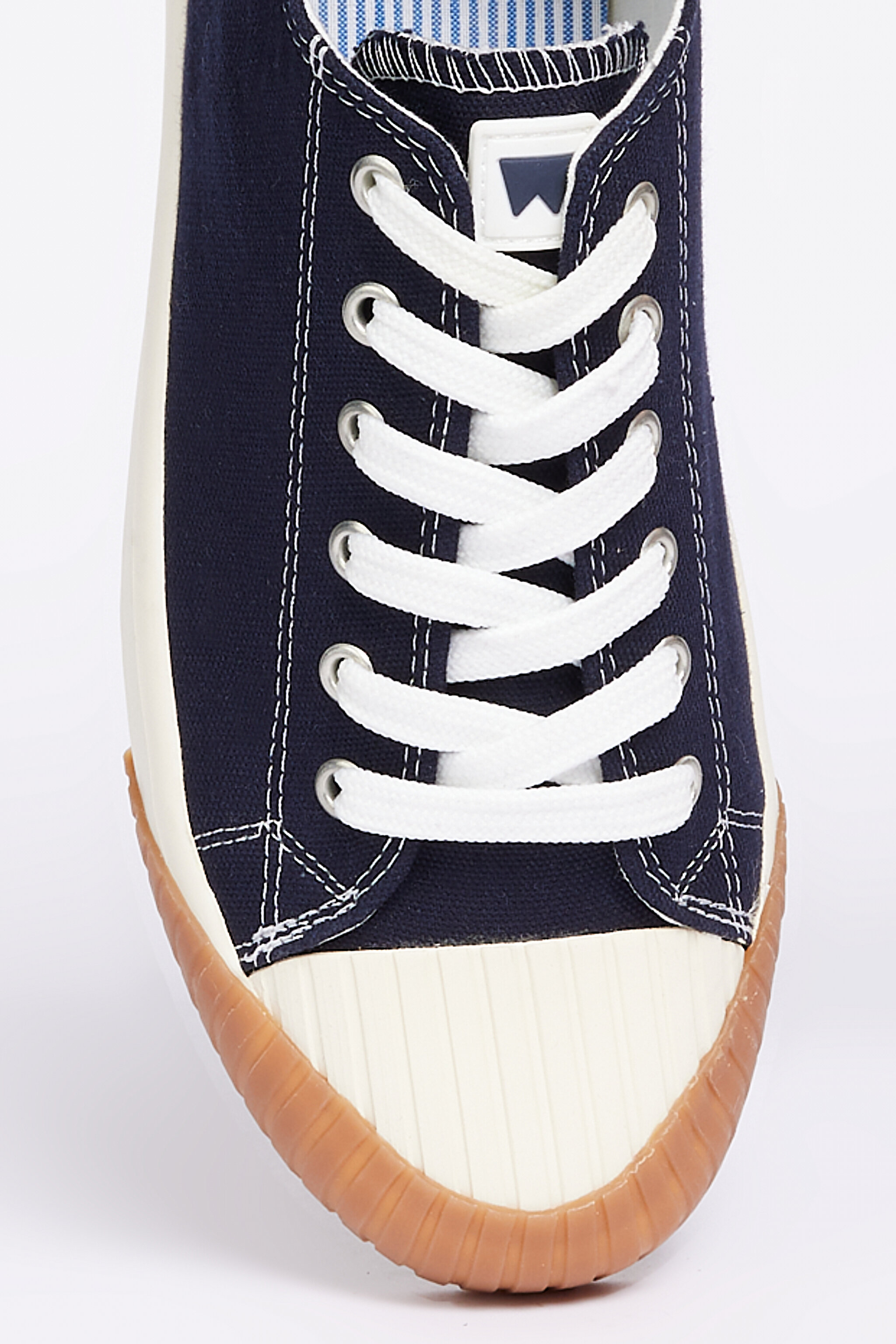 %100 Deri Lacivert Sneaker - Dark Blue-W231S15408 (görsel 3)