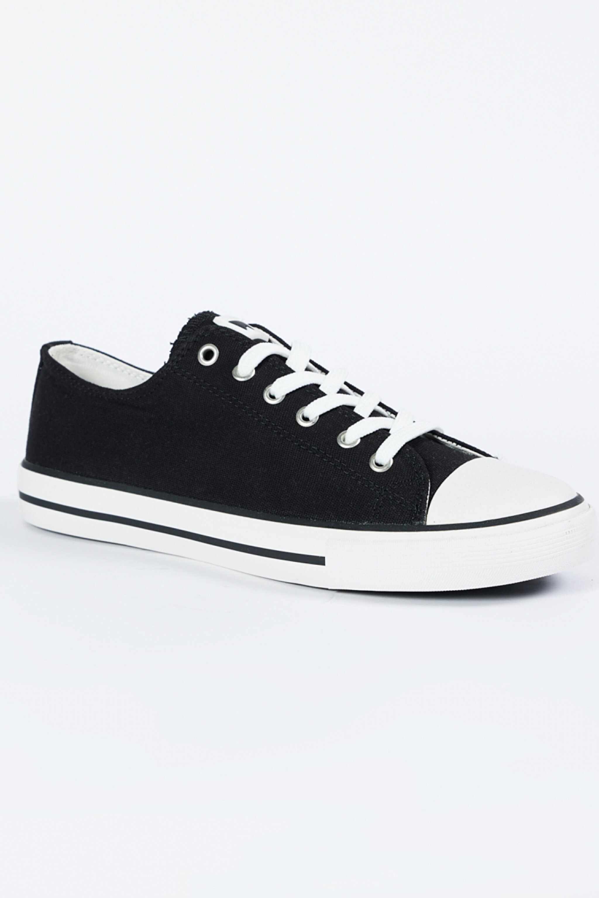 %100 Keten Siyah Sneaker Ayakkabı - Black-W231S16001 (görsel 2)
