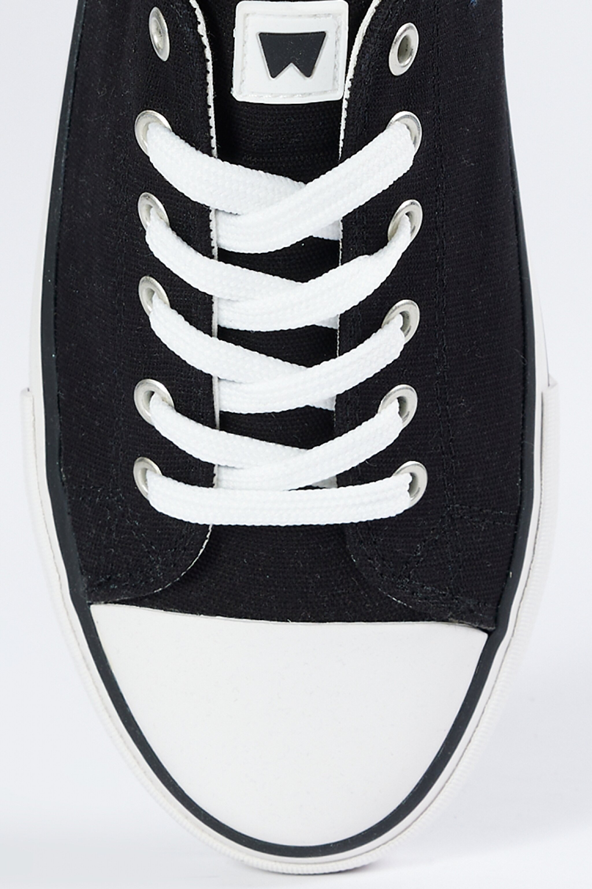 %100 Keten Siyah Sneaker Ayakkabı - Black-W231S16001 (görsel 3)