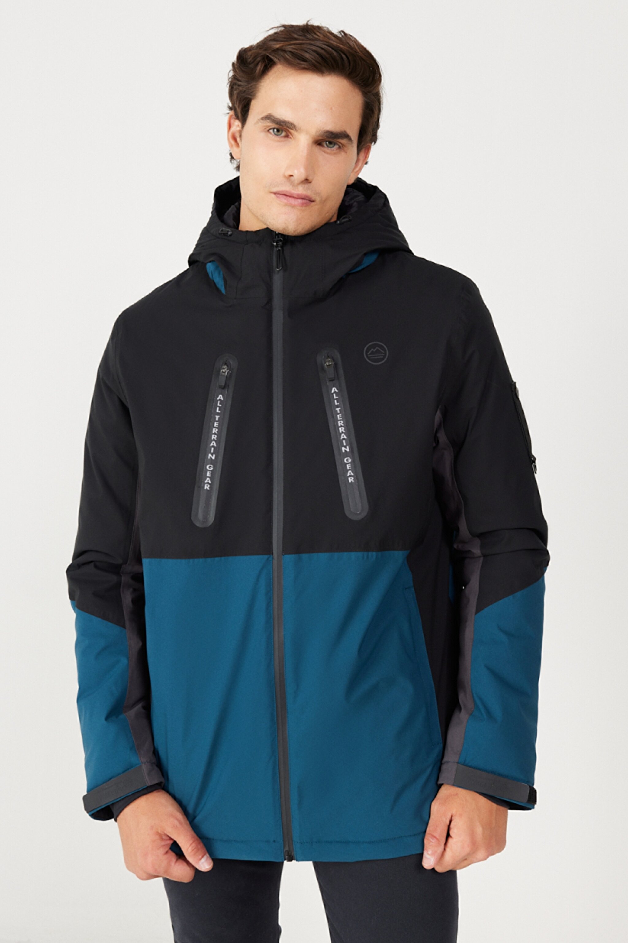 All Terrain Gear Regular Fit Normal Kesim Kapüşonlu Siyah Mont