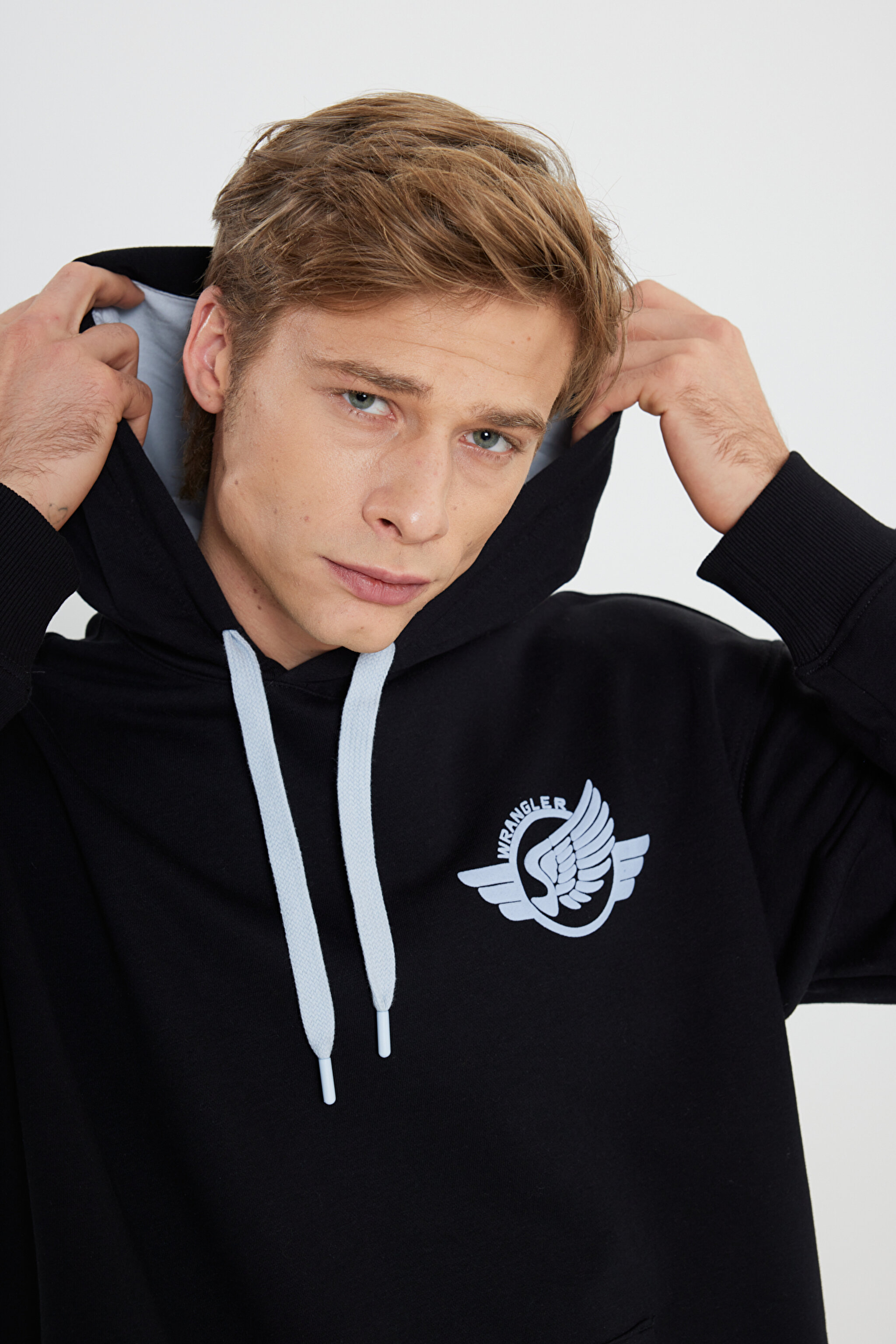Regular Fit Normal Kesim Kapüşonlu İçi Polarlı Siyah Sweatshirt - Black-W232239001 (görsel 4)