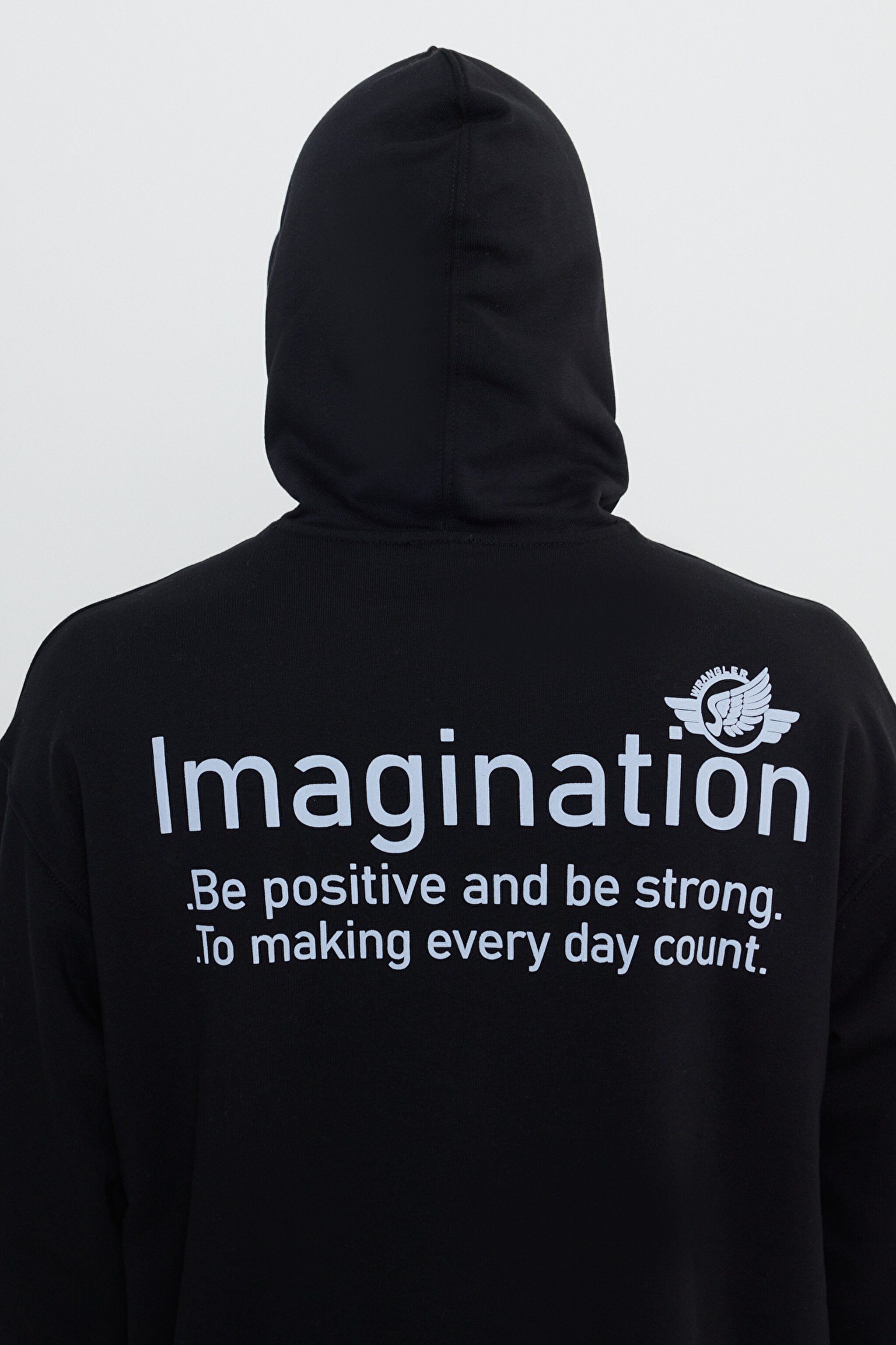 Regular Fit Normal Kesim Kapüşonlu İçi Polarlı Siyah Sweatshirt - Black-W232239001 (görsel 6)