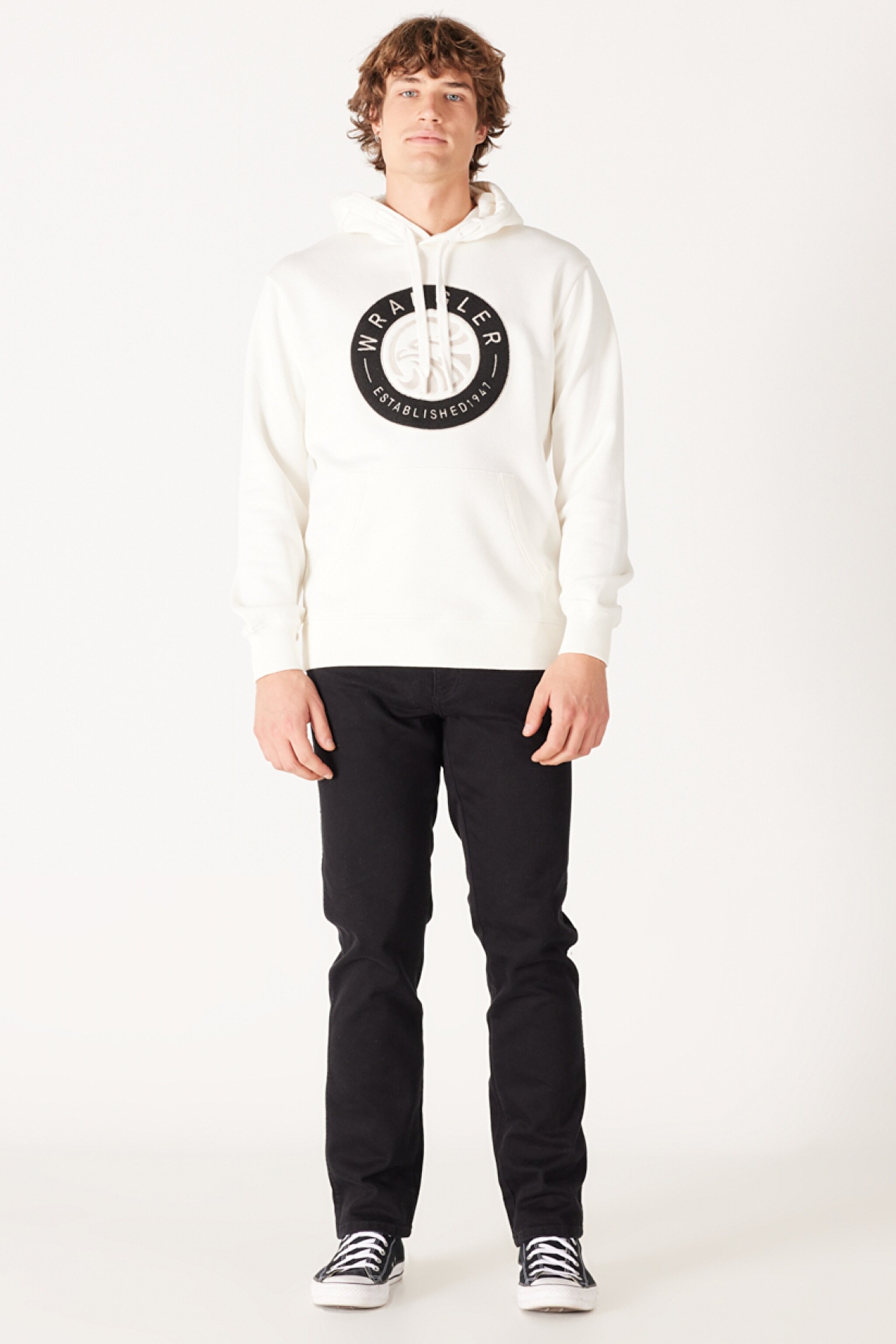 Regular Fit Normal Kesim Kapüşonlu İçi Polarlı Kırık Beyaz Sweatshirt - Off White-W232239102 (görsel 5)