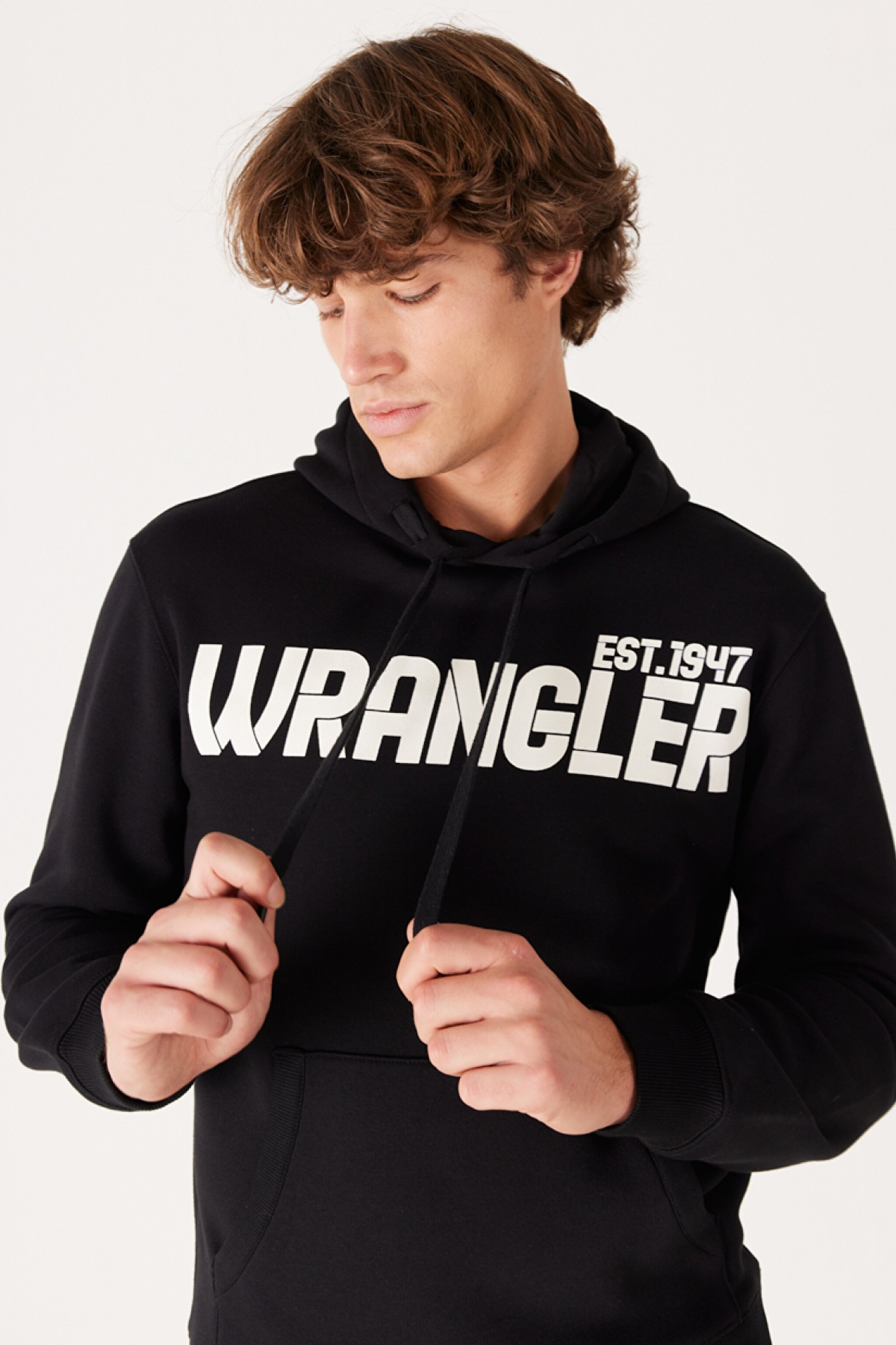 Regular Fit Normal Kesim Kapüşonlu İçi Polarlı Siyah Sweatshirt - Black-W232257001 (görsel 4)