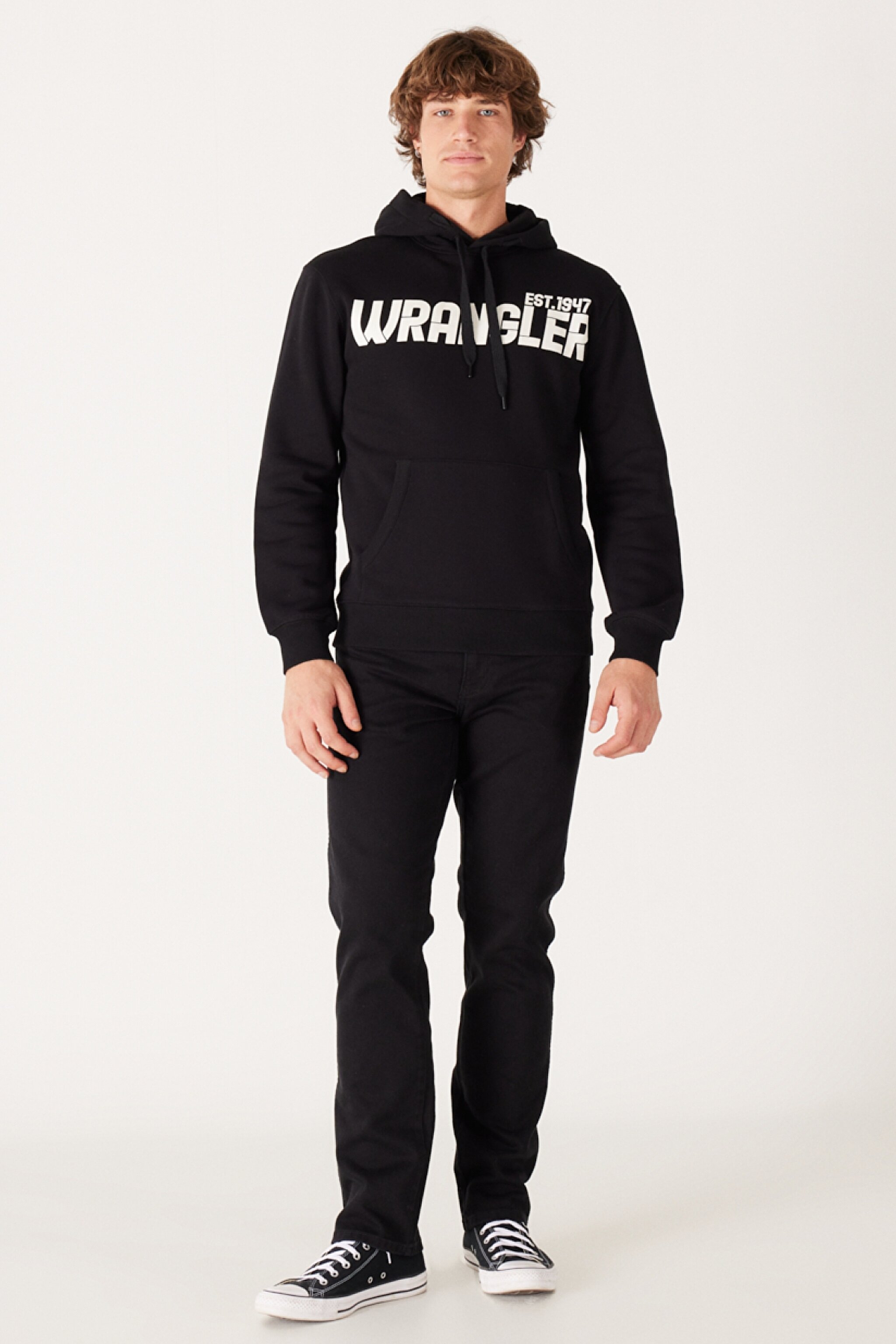 Regular Fit Normal Kesim Kapüşonlu İçi Polarlı Siyah Sweatshirt - Black-W232257001 (görsel 6)
