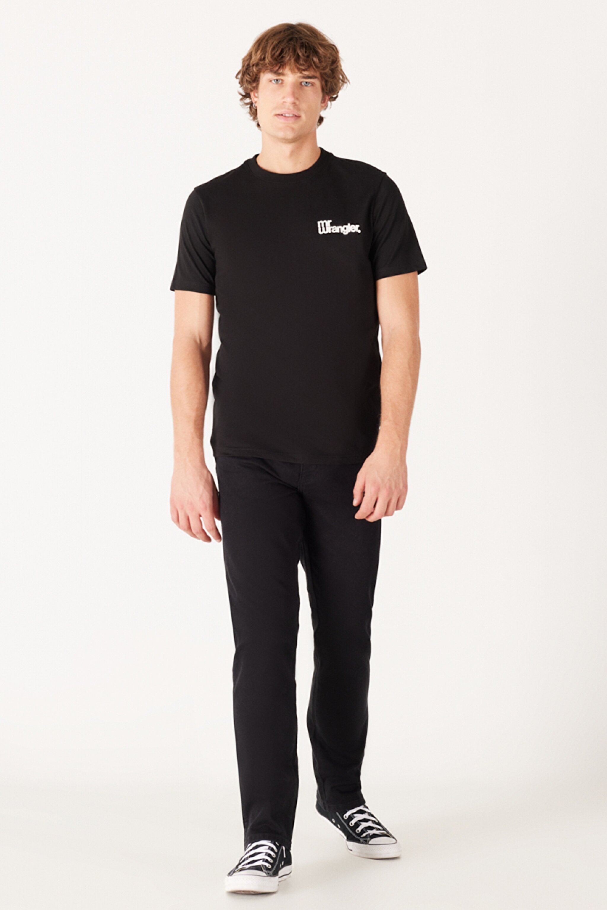 Regular Fit Normal Kesim %100 Pamuk Bisiklet Yaka Sırt Baskılı Siyah Tişört - Black-W232263001 (görsel 7)