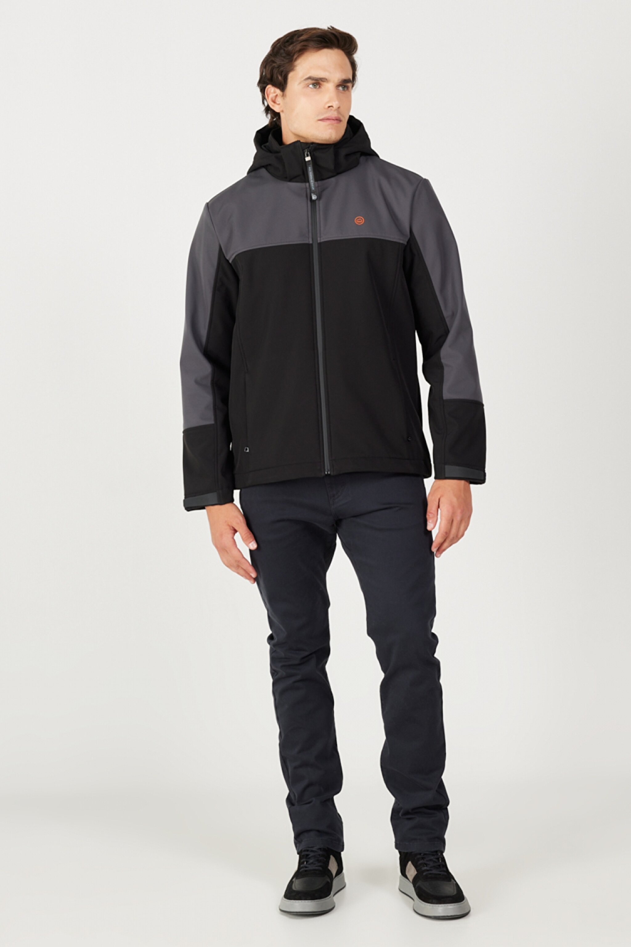 All Terrain Gear Regular Fit Normal Kesim Kapüşonlu Fermuarlı Siyah Ceket - Black-W232270001 (görsel 8)